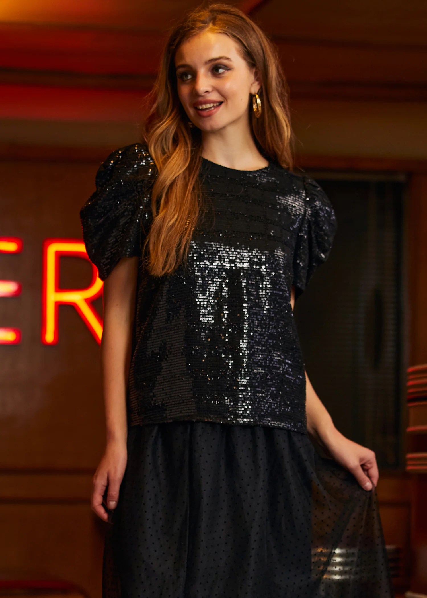 Festive Frolic Bubble Sleeve Crew - Image 8