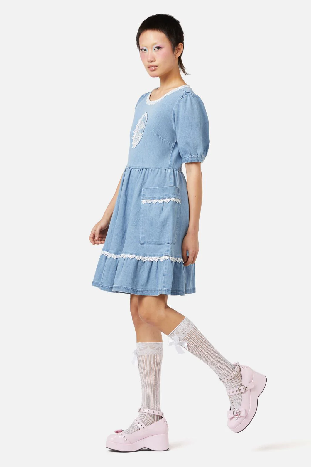 Field Shroom Denim Dress - Image 3