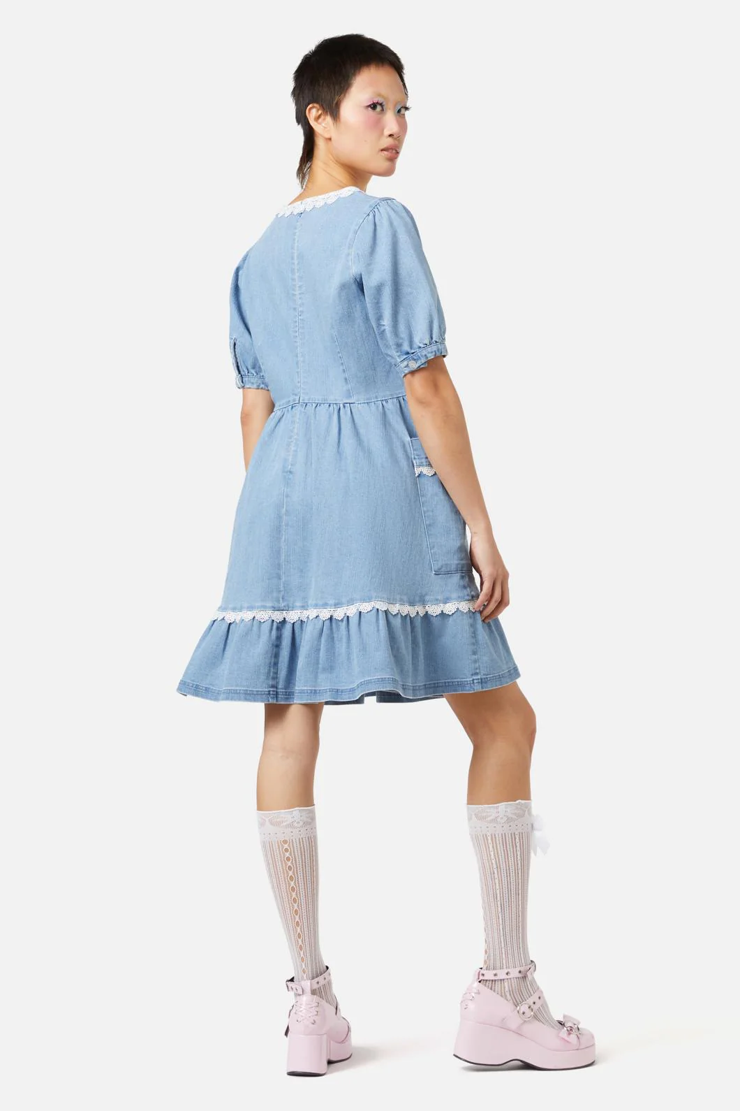Field Shroom Denim Dress - Image 4