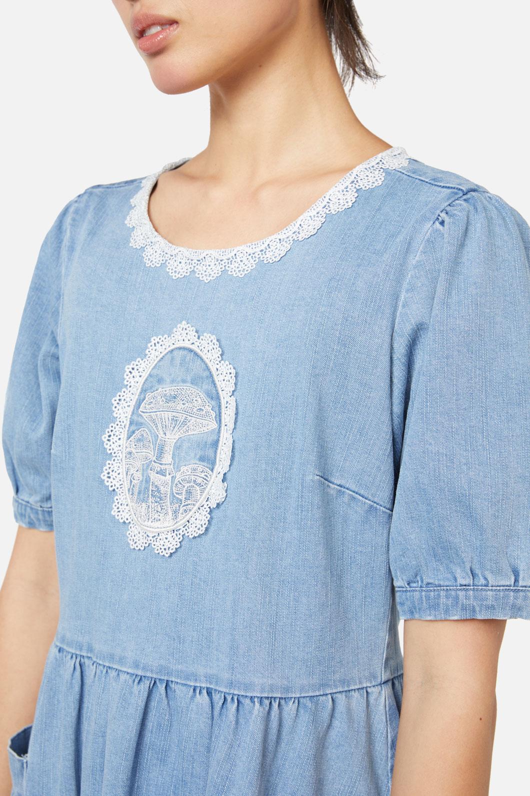 Field Shroom Denim Dress - Image 5