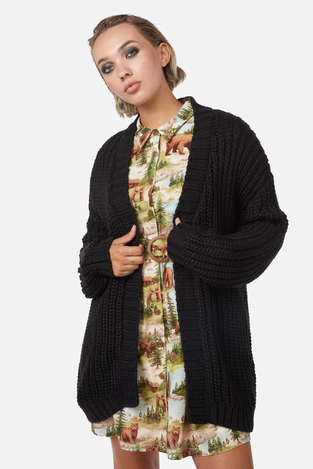 Field Work Chunky Knit Cardi - Image 6