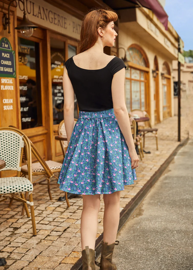 Flamingo Skater Skirt - Image 3