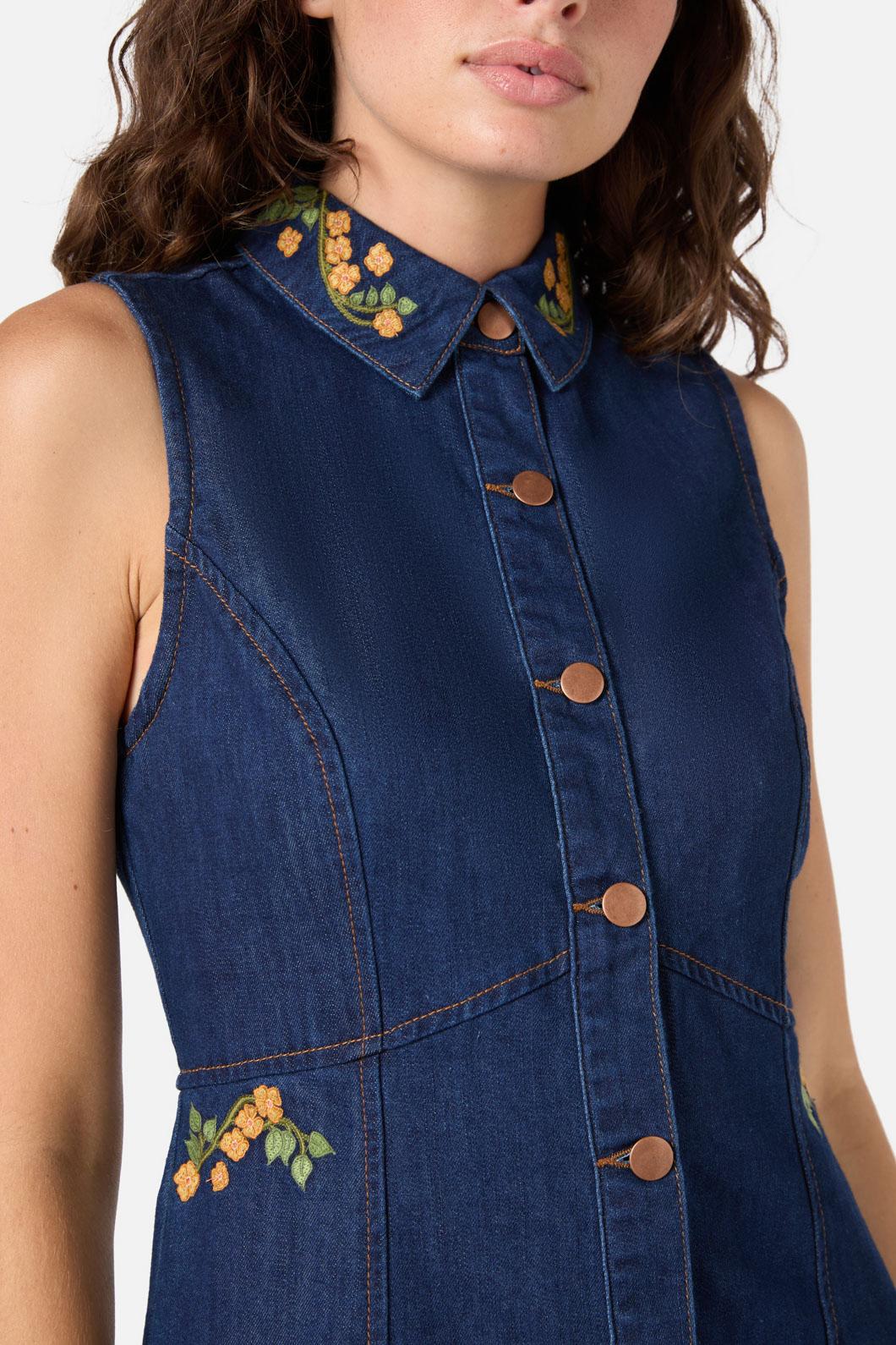 Flower Child Embroidered Dress - Image 11