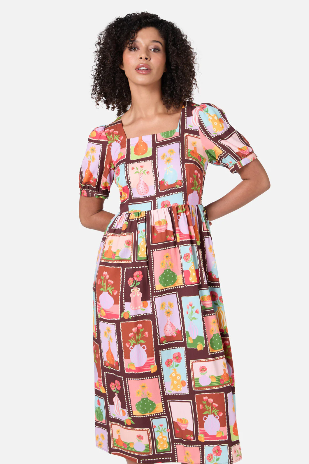 Flower Vases Midi Dress - Image 3