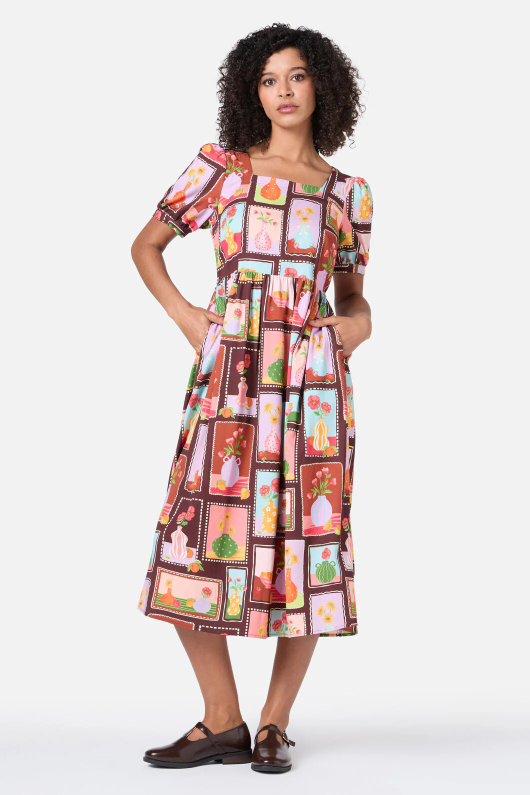 Flower Vases Midi Dress - Image 4