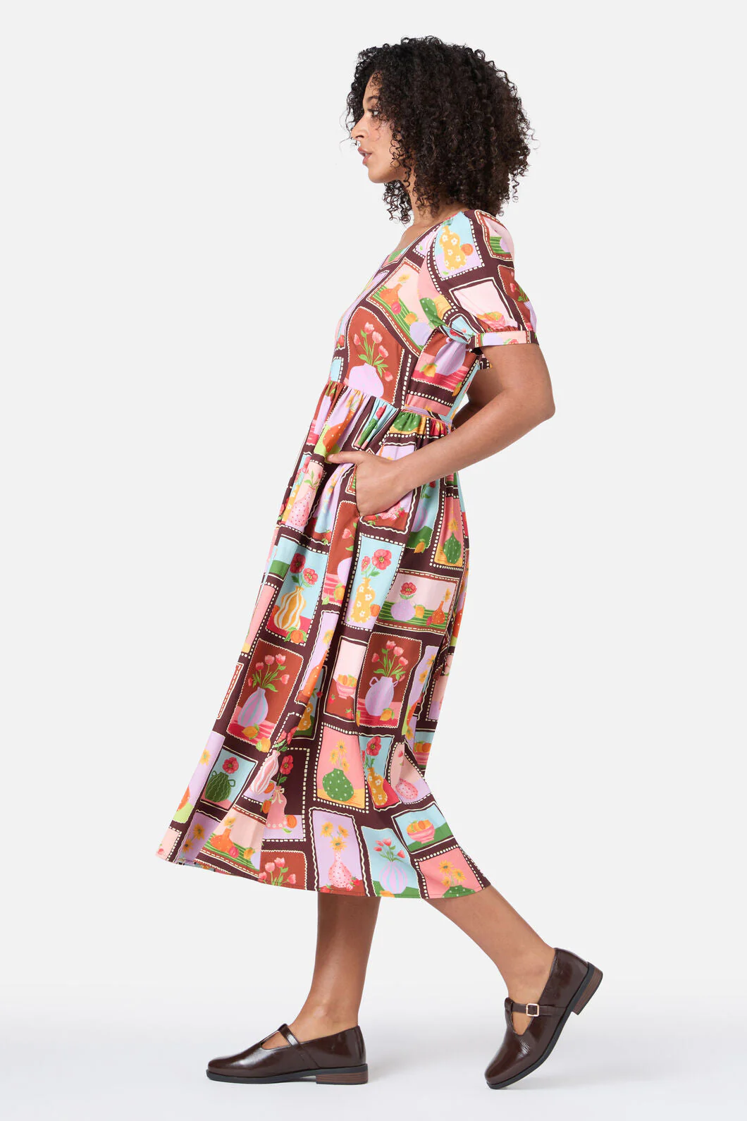 Flower Vases Midi Dress - Image 5