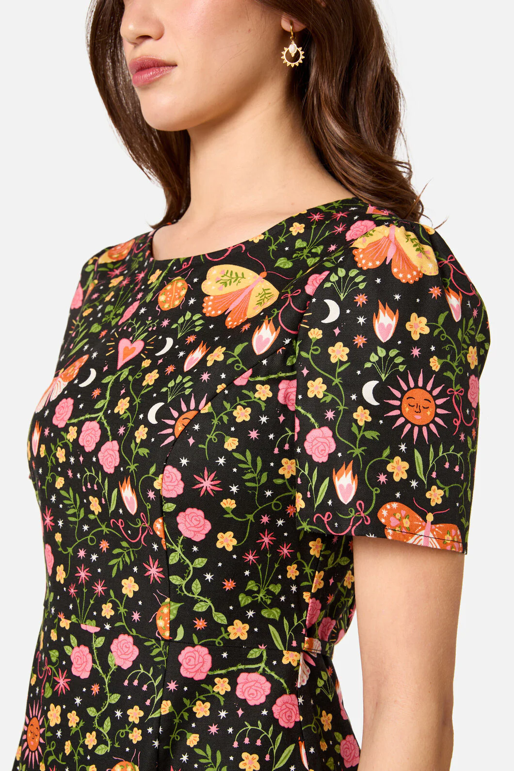 Folk Art Midi Dress - Image 2
