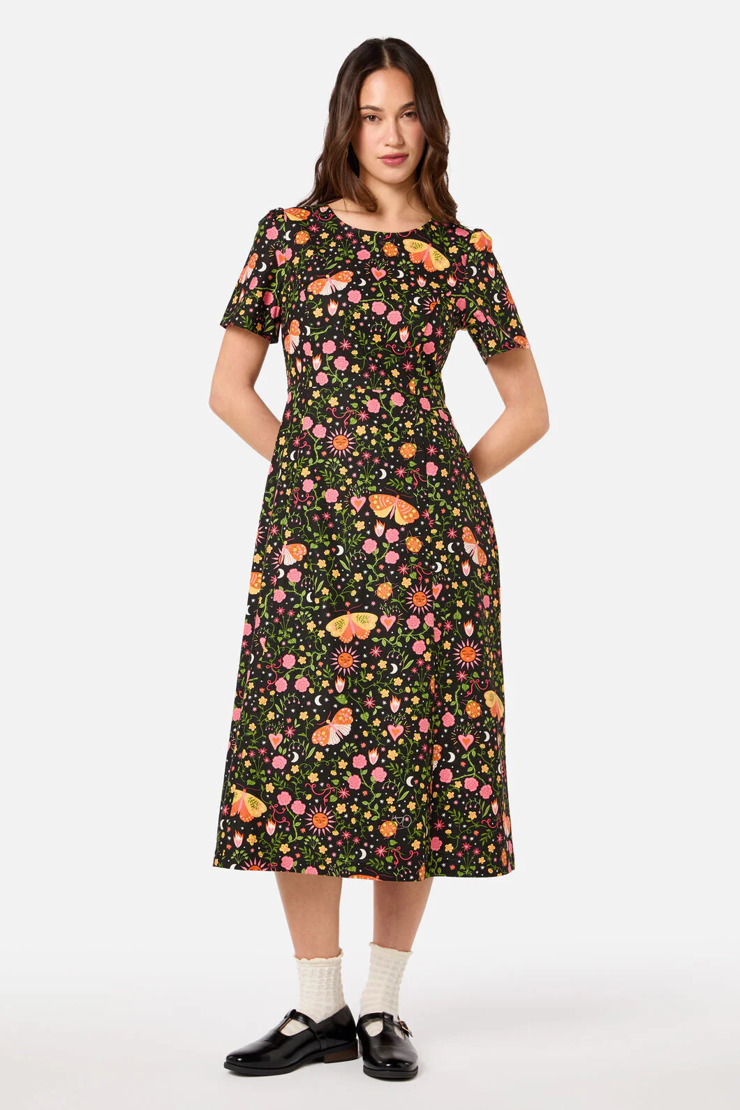 Folk Art Midi Dress - Image 5
