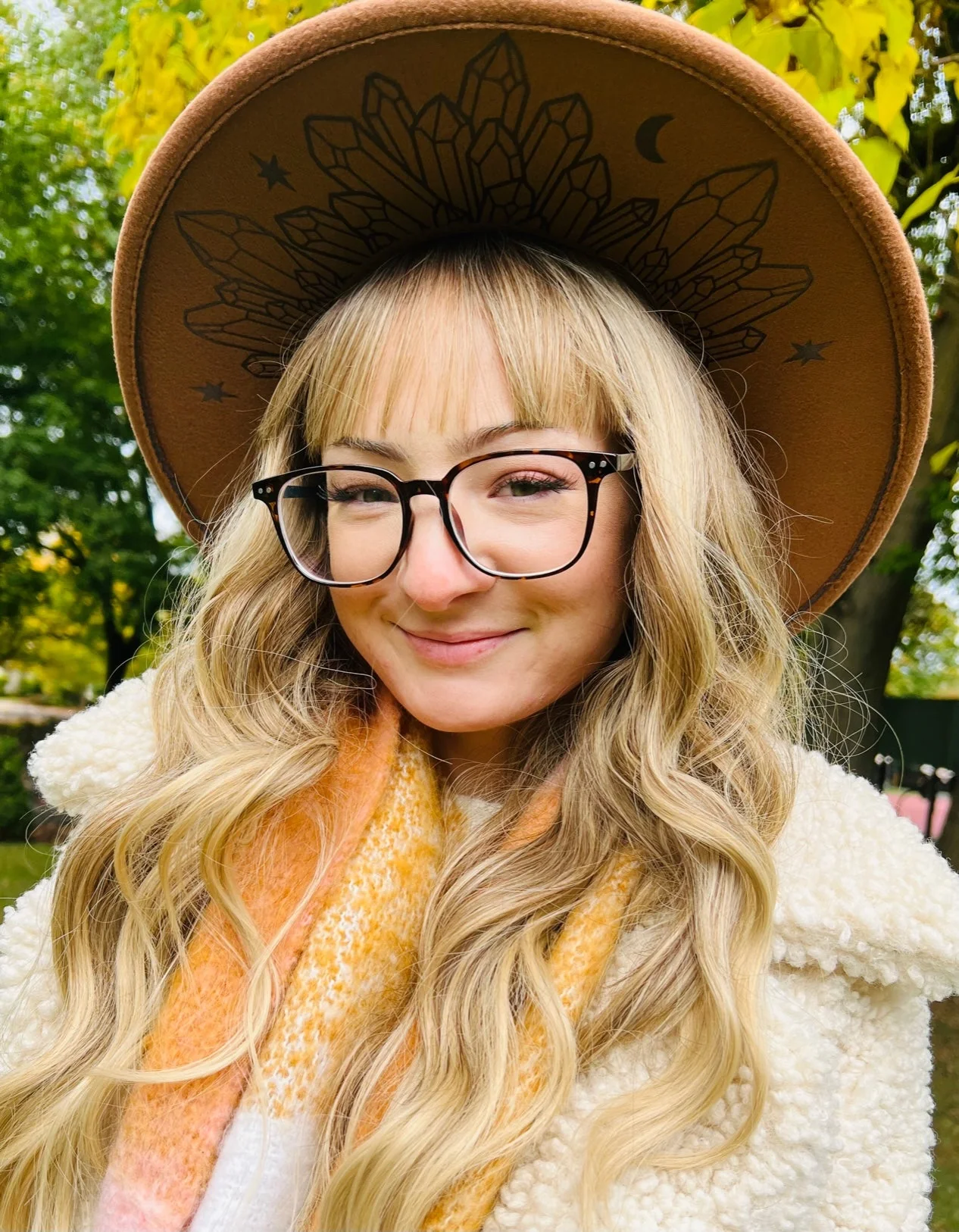 Vegan Felt Hat - XL Brim - Moonlight Crystals - Image 2