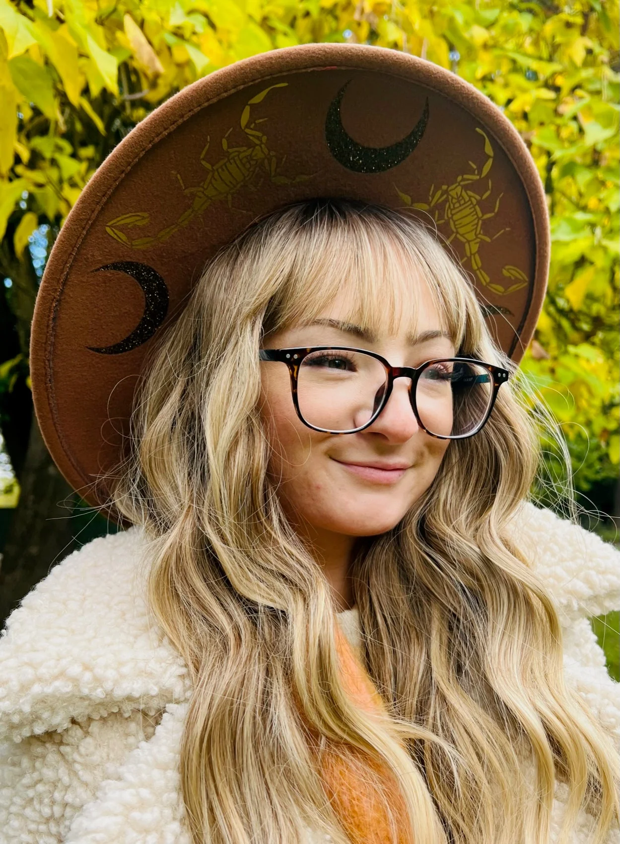 Vegan Felt Hat - XL Brim - Scorpion Moon - Image 2