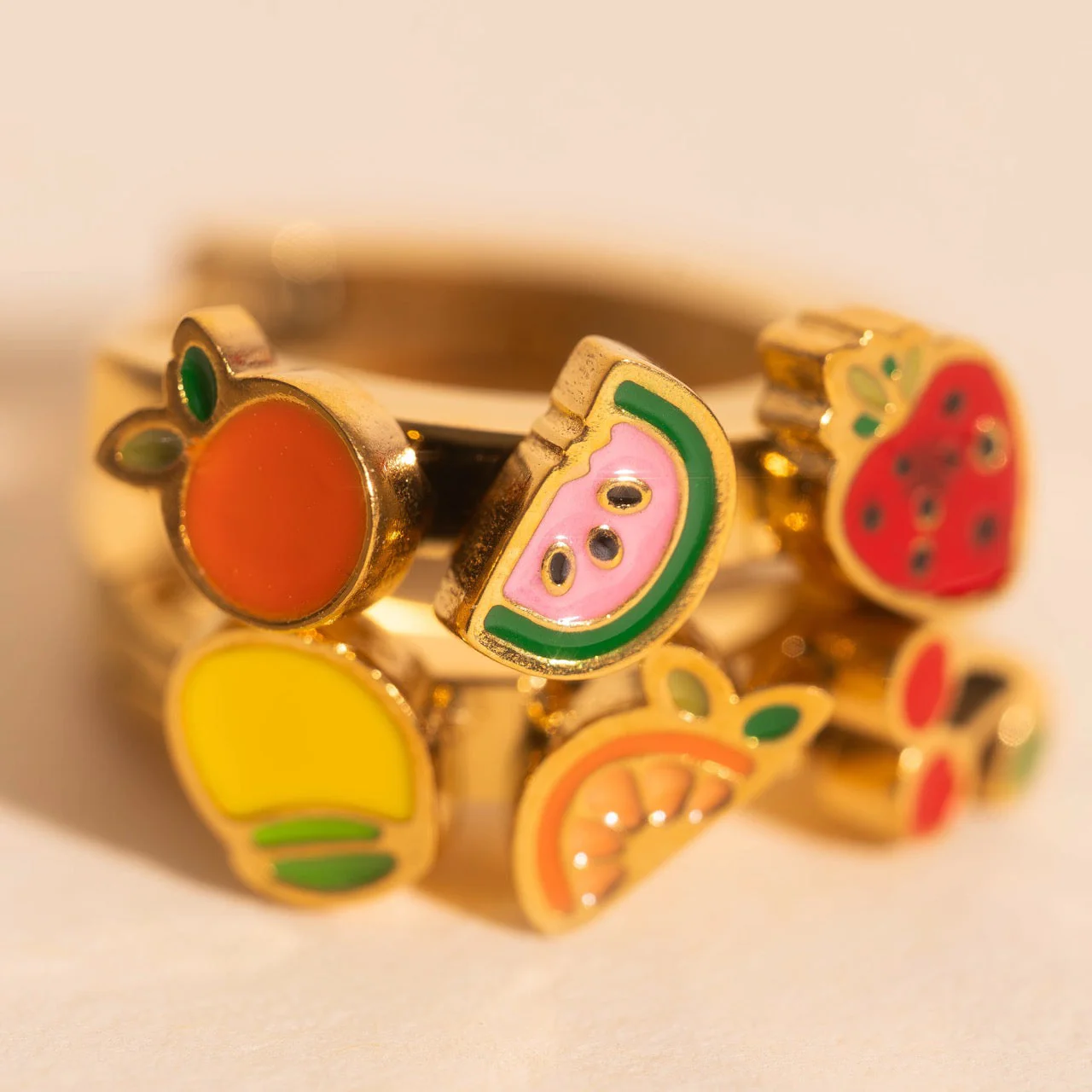 Fruit Loop 3D Huggie Hoop Earrings - Image 3