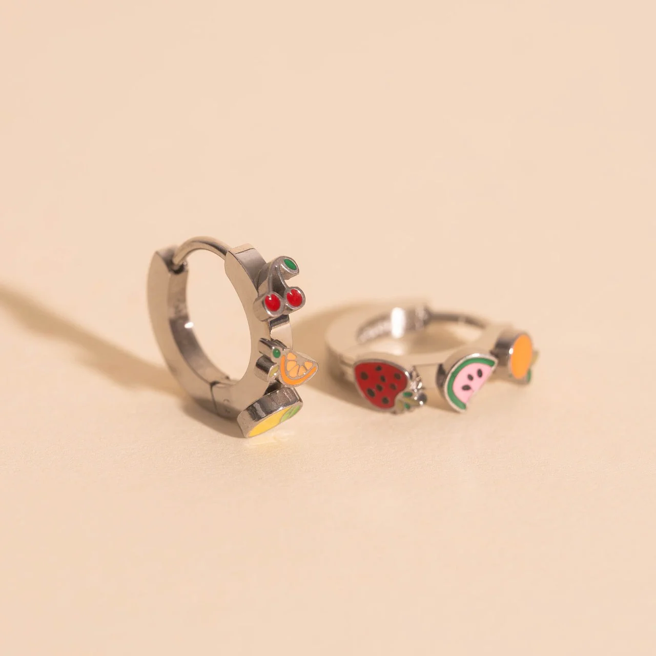 Fruit Loop 3D Huggie Hoop Earrings - Image 9