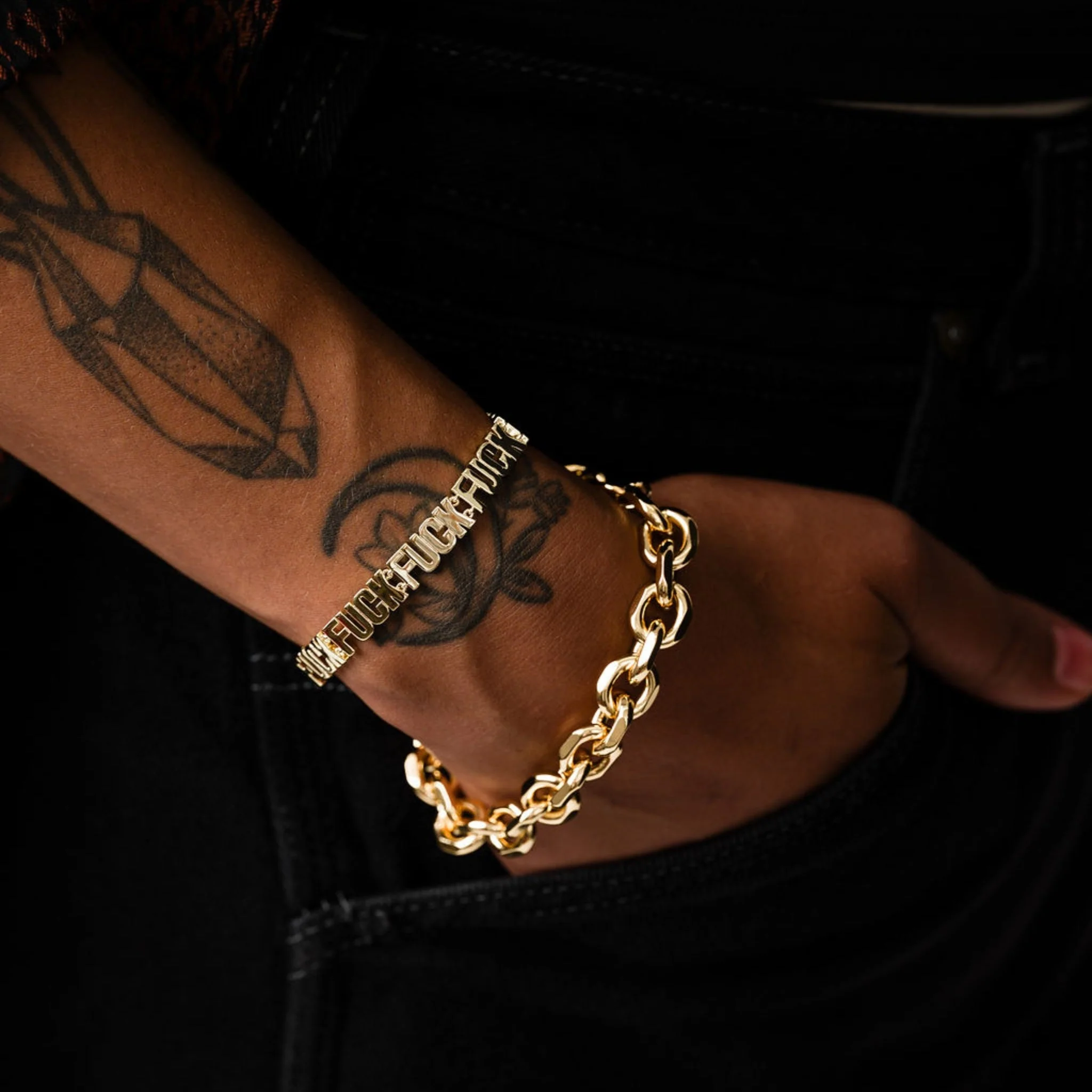 Fuck Fuck Fuck Chain Bracelet - Image 3