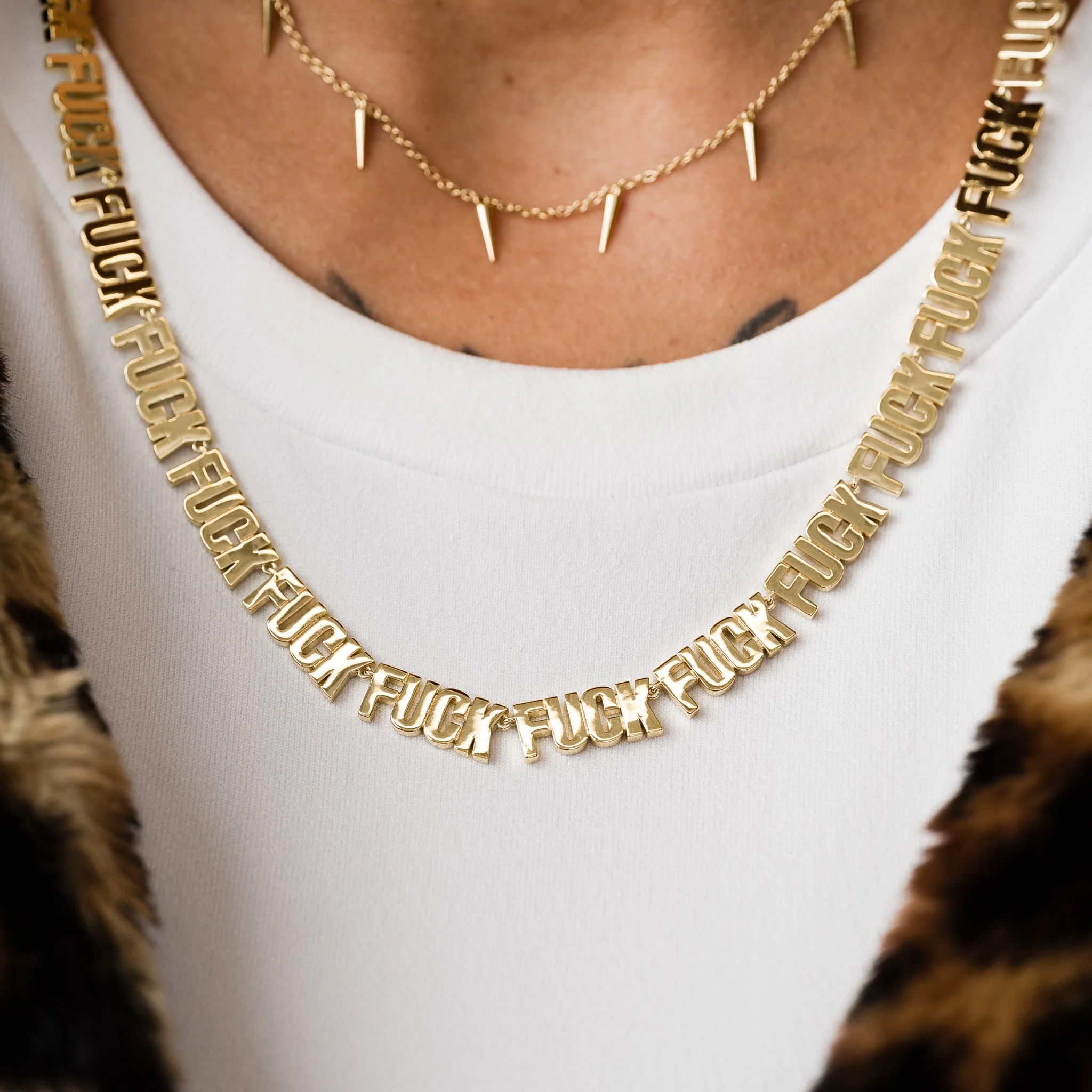 Fuck Fuck Fuck Chain Necklace - Image 4