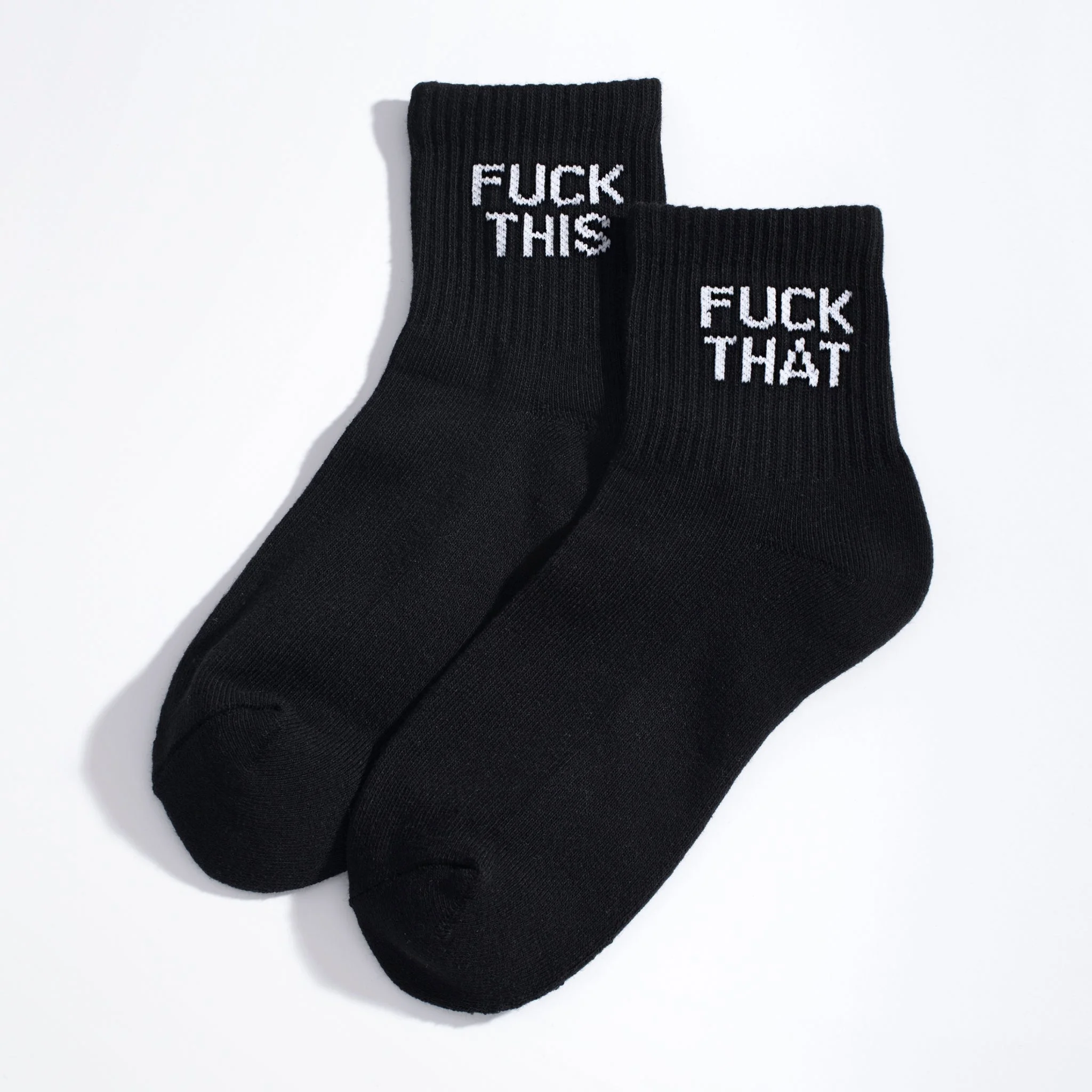 Fuck This Fuck That Quarter Crew Socks - Image 3