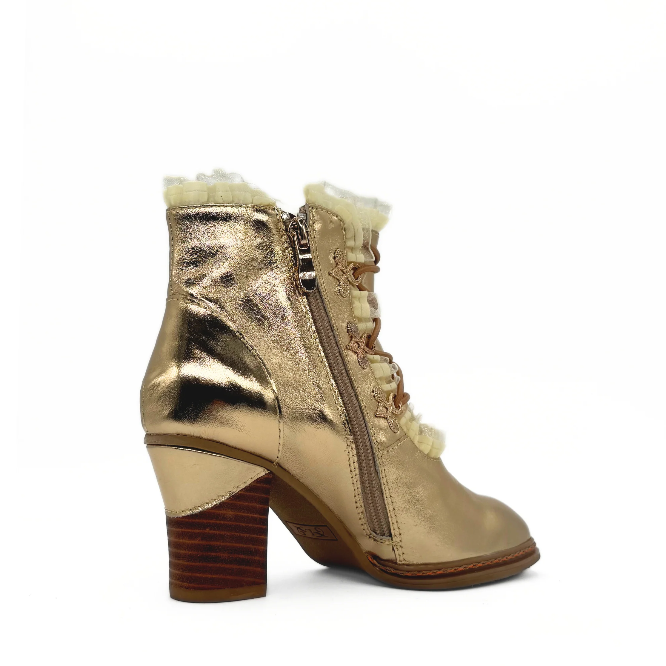 Galleria Metallic Victorian Booties - Image 6
