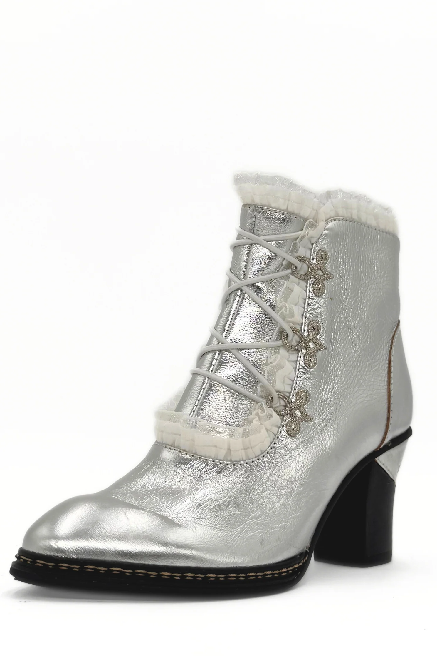 Galleria Metallic Victorian Booties - Image 7