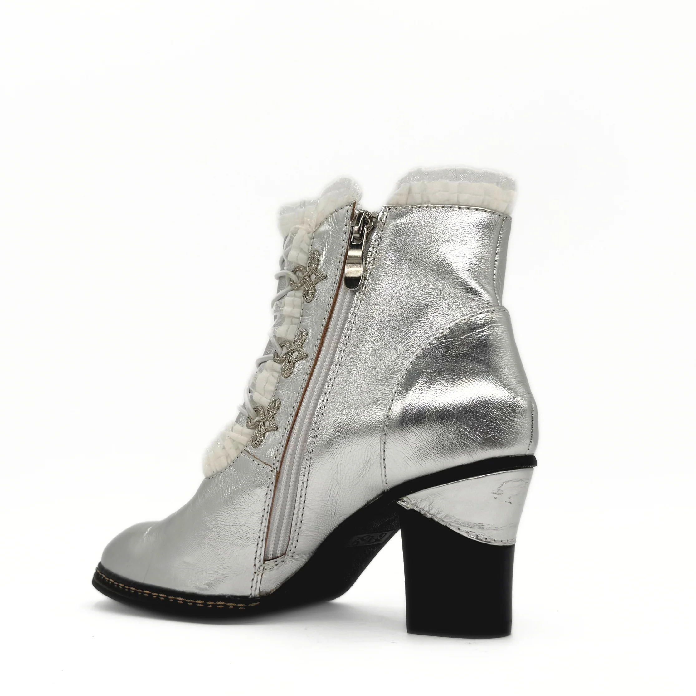 Galleria Metallic Victorian Booties - Image 9