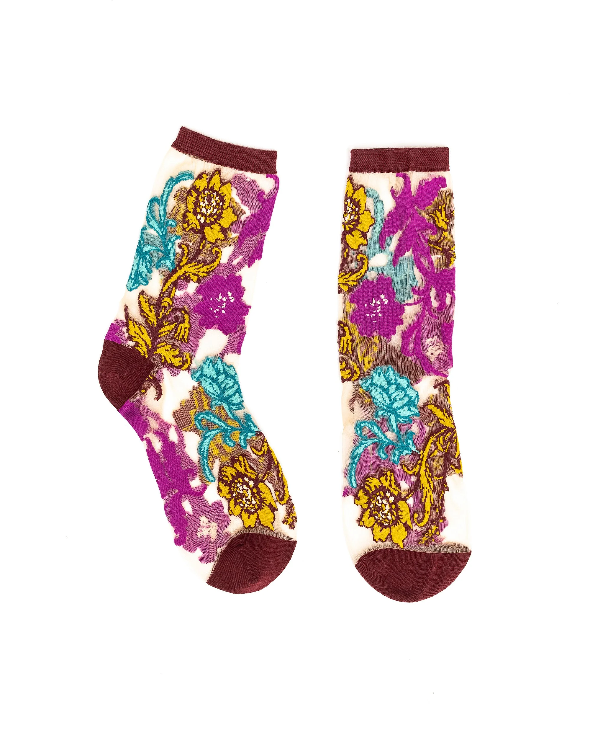 Gem Garden Sheer Crew Sock - Image 3