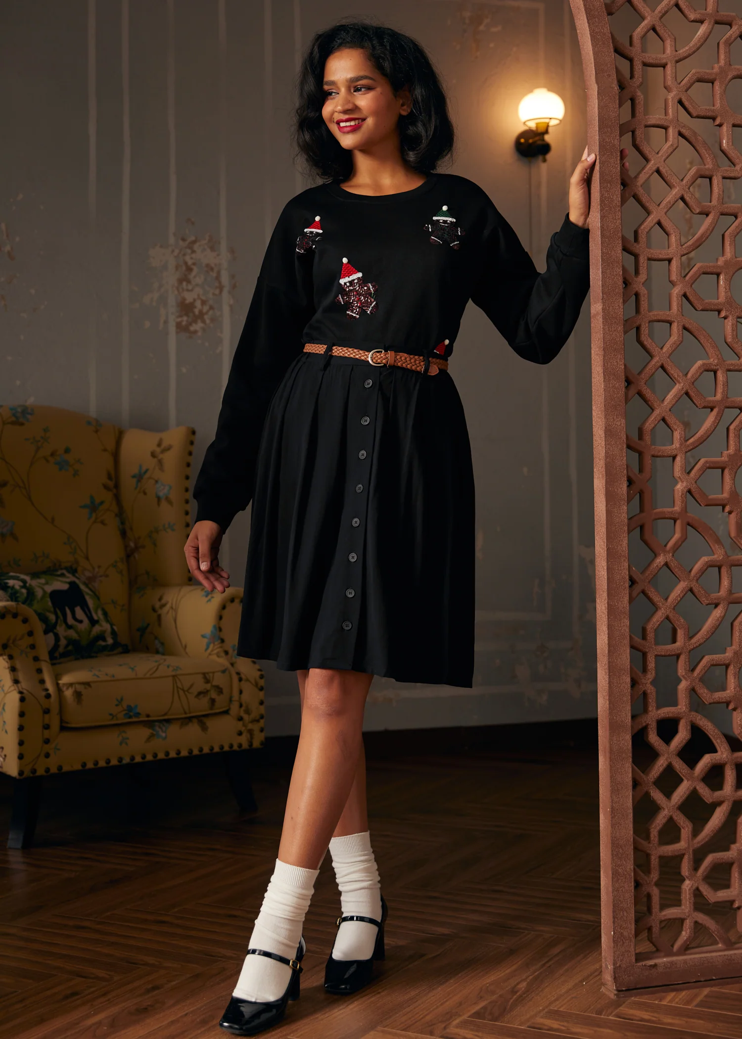 Whimsical Gingerbread Man Sweatshirt - Image 4