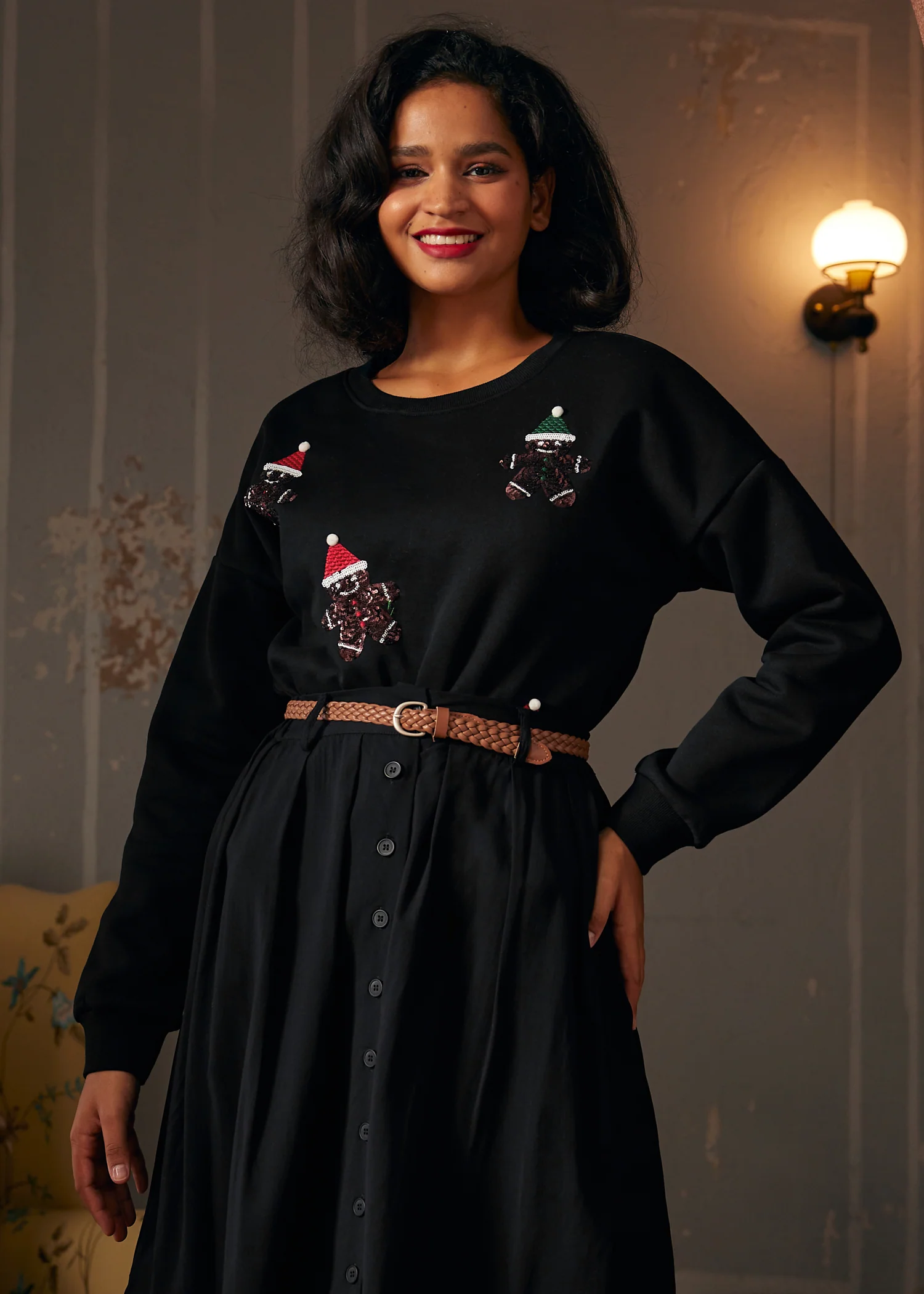 Whimsical Gingerbread Man Sweatshirt - Image 8