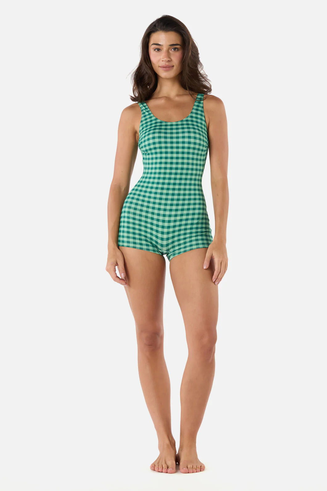 Gingham Boyleg One Piece - Image 6