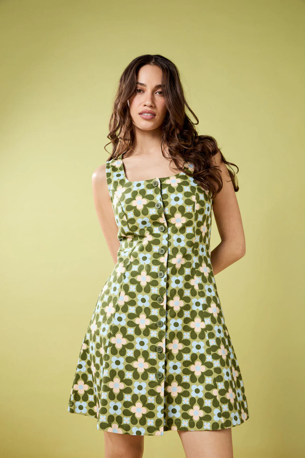 Ginny 60's Mini Pinafore Dress