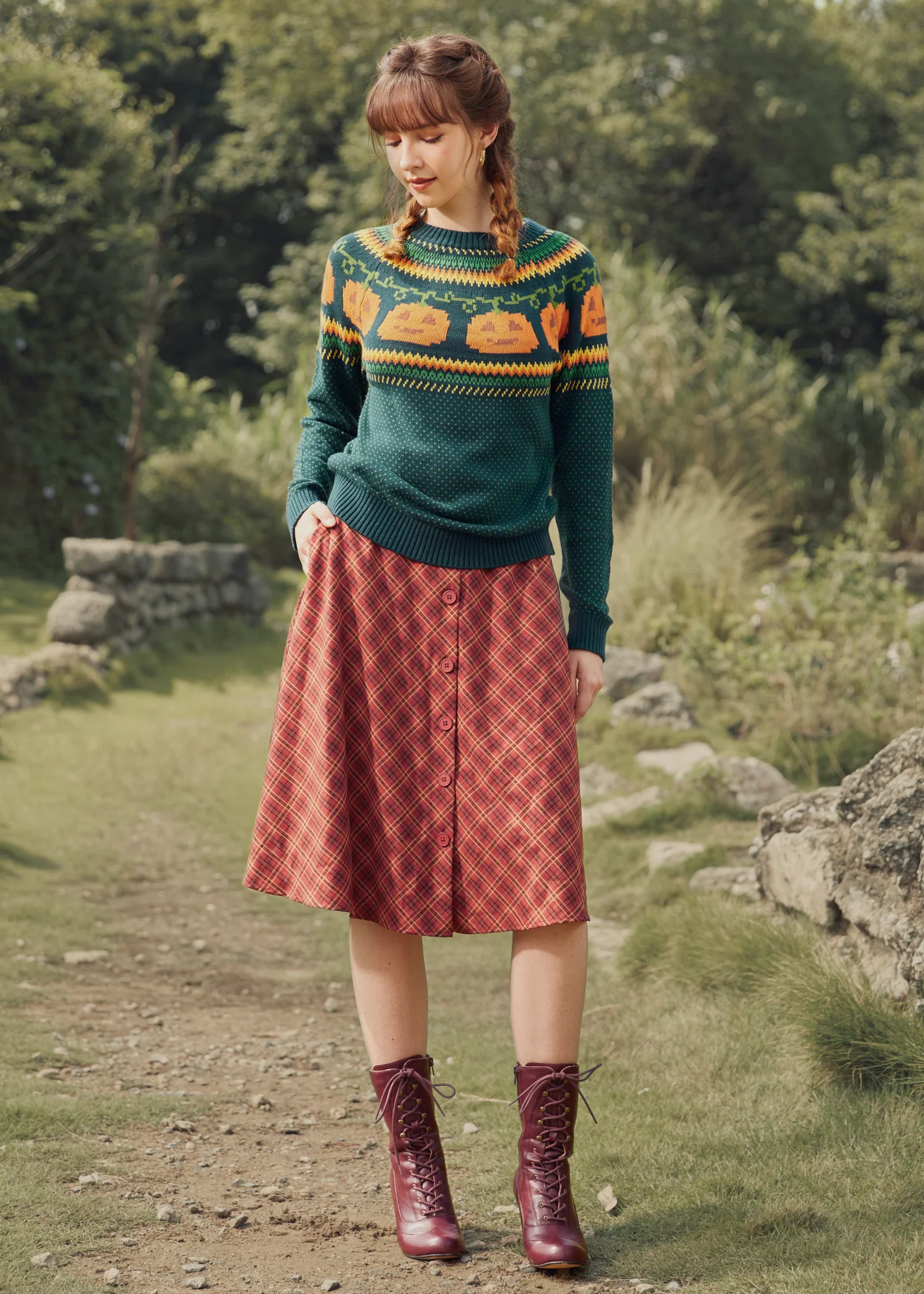 Give 'Em Pumpkin To Talk About Fair Isle Sweater - Image 4