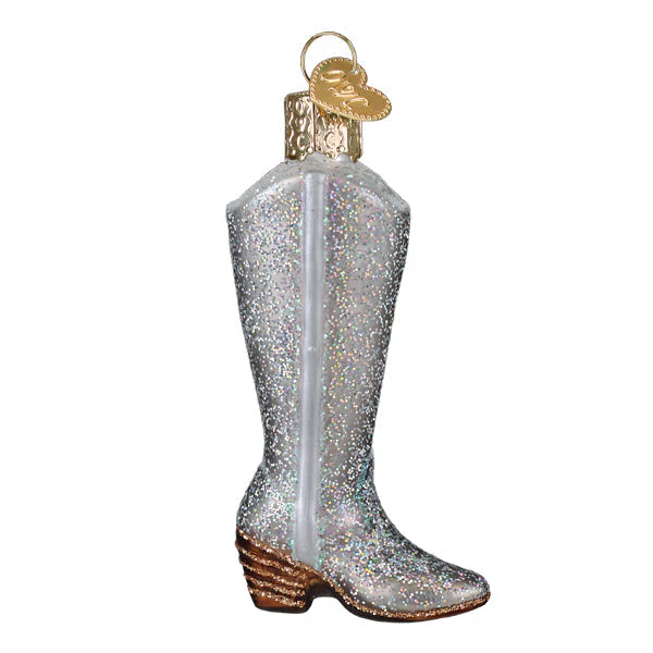 Glittered Boot Ornament - Image 3