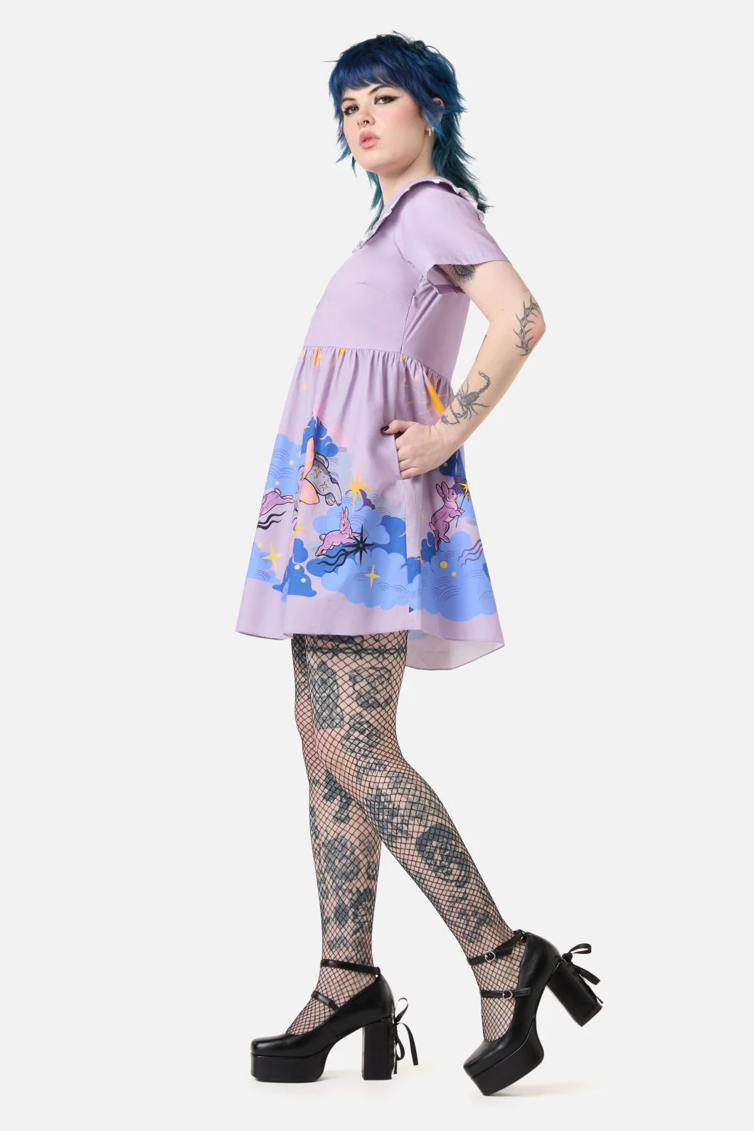 Goodnight Bunny Border Dress - Image 4