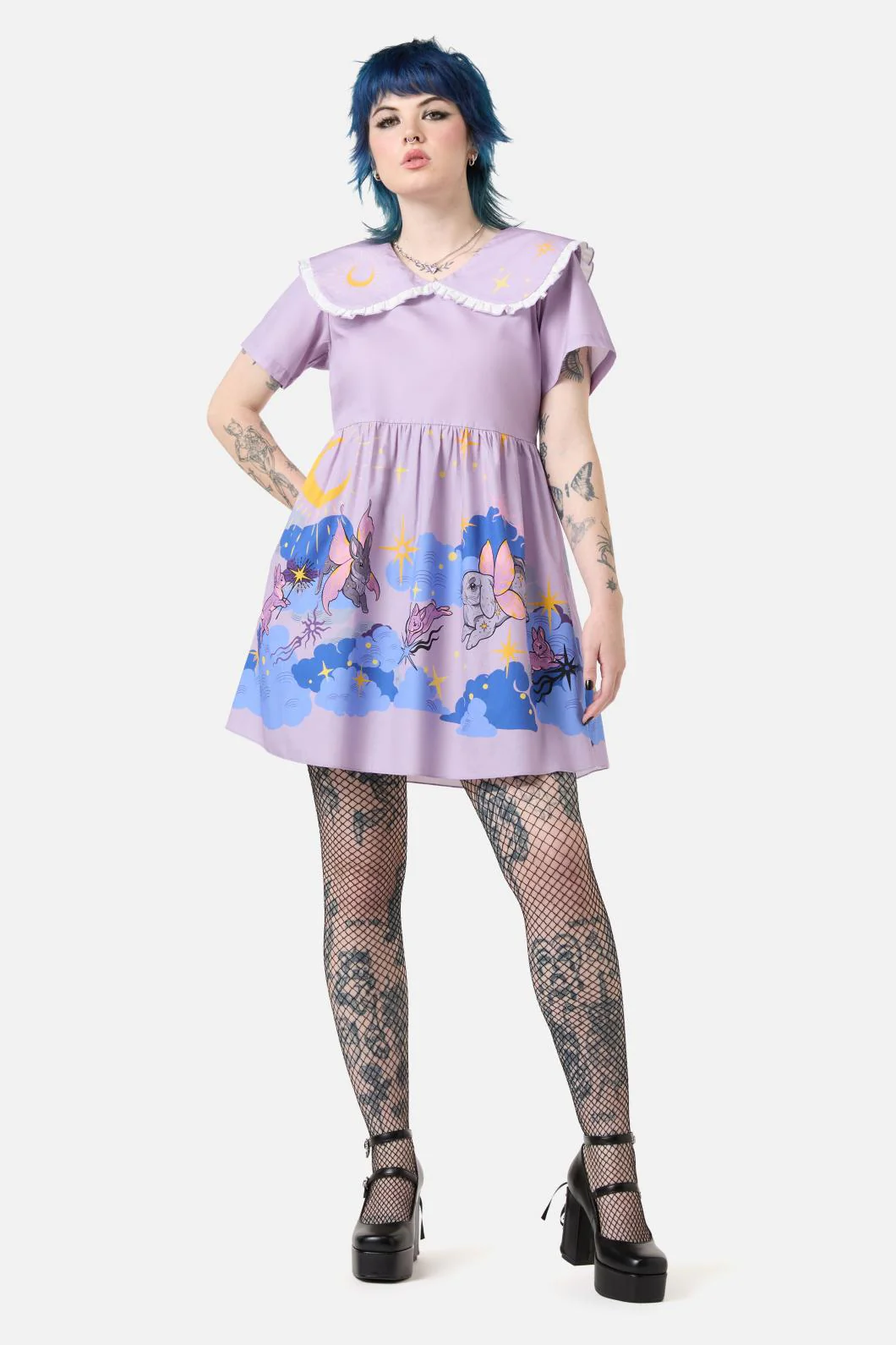 Goodnight Bunny Border Dress - Image 5