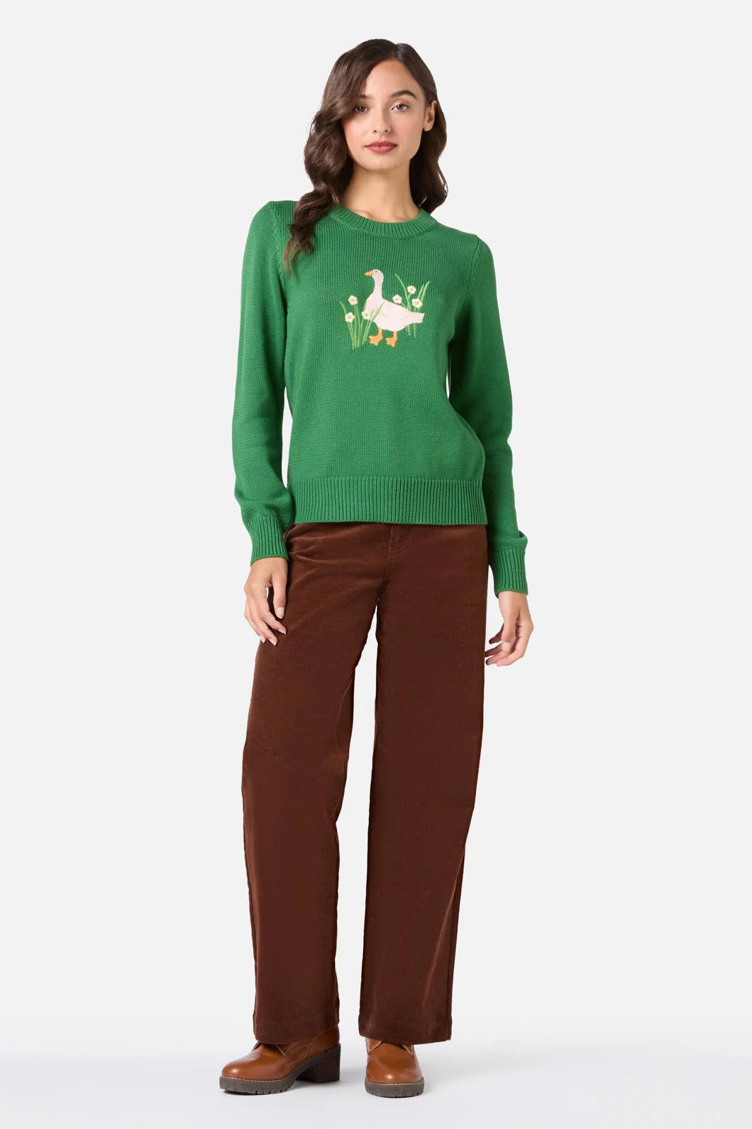 Goose Embroidered Knit Sweater - Image 4
