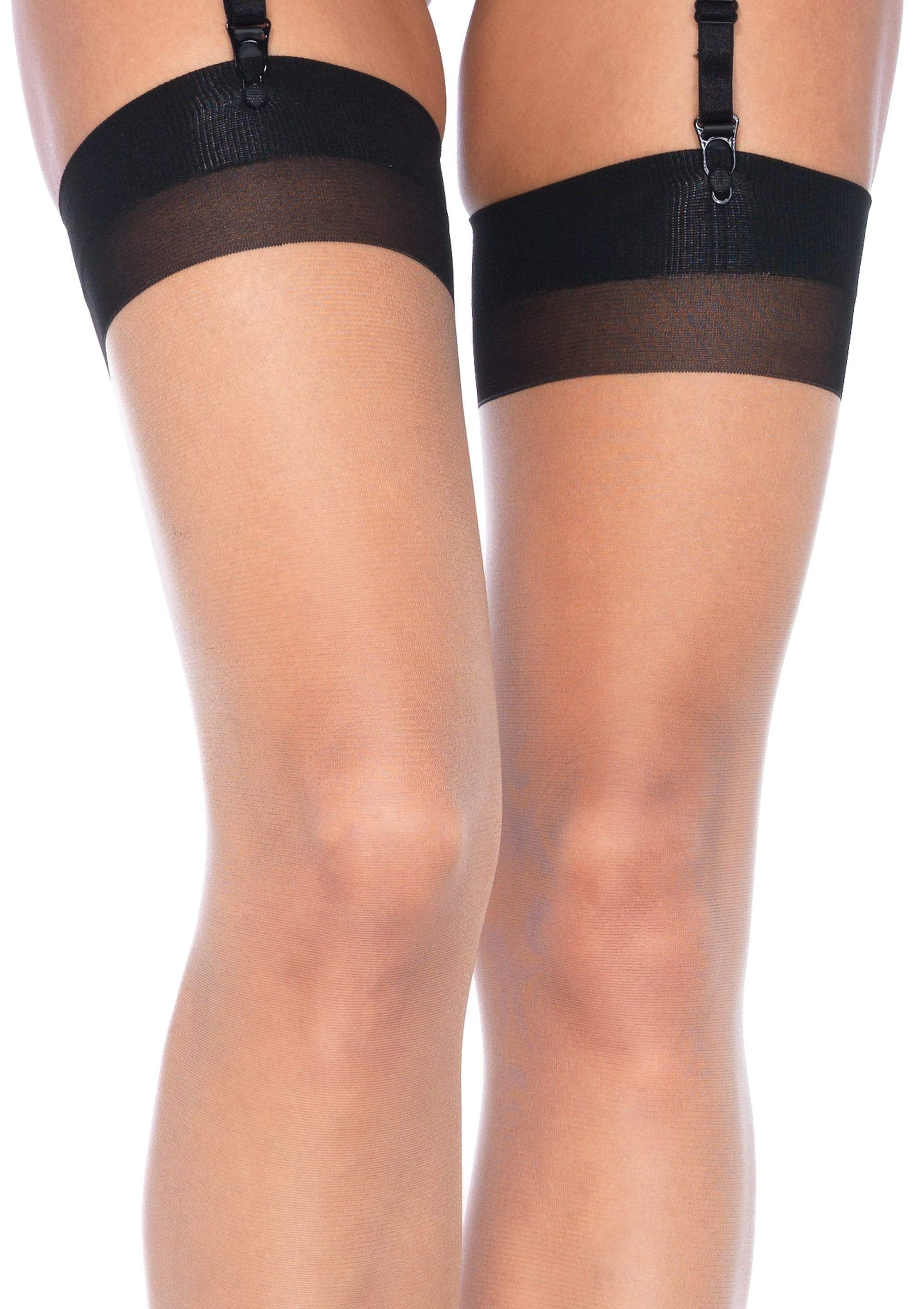 Grace Cuban Contrast Heel Stockings - Image 4