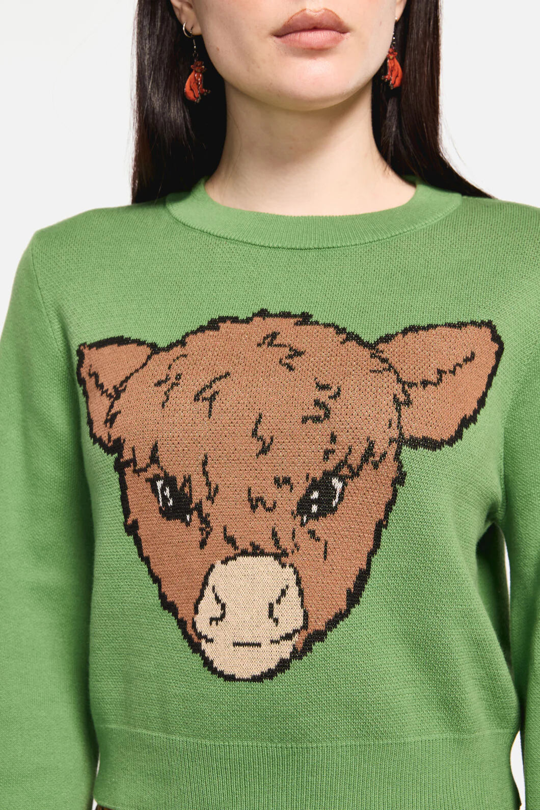 Grazing Cow Knit Sweater - Image 5