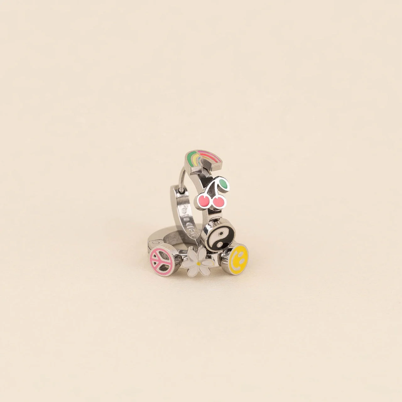 Groovy 3D Huggie Hoop Earrings