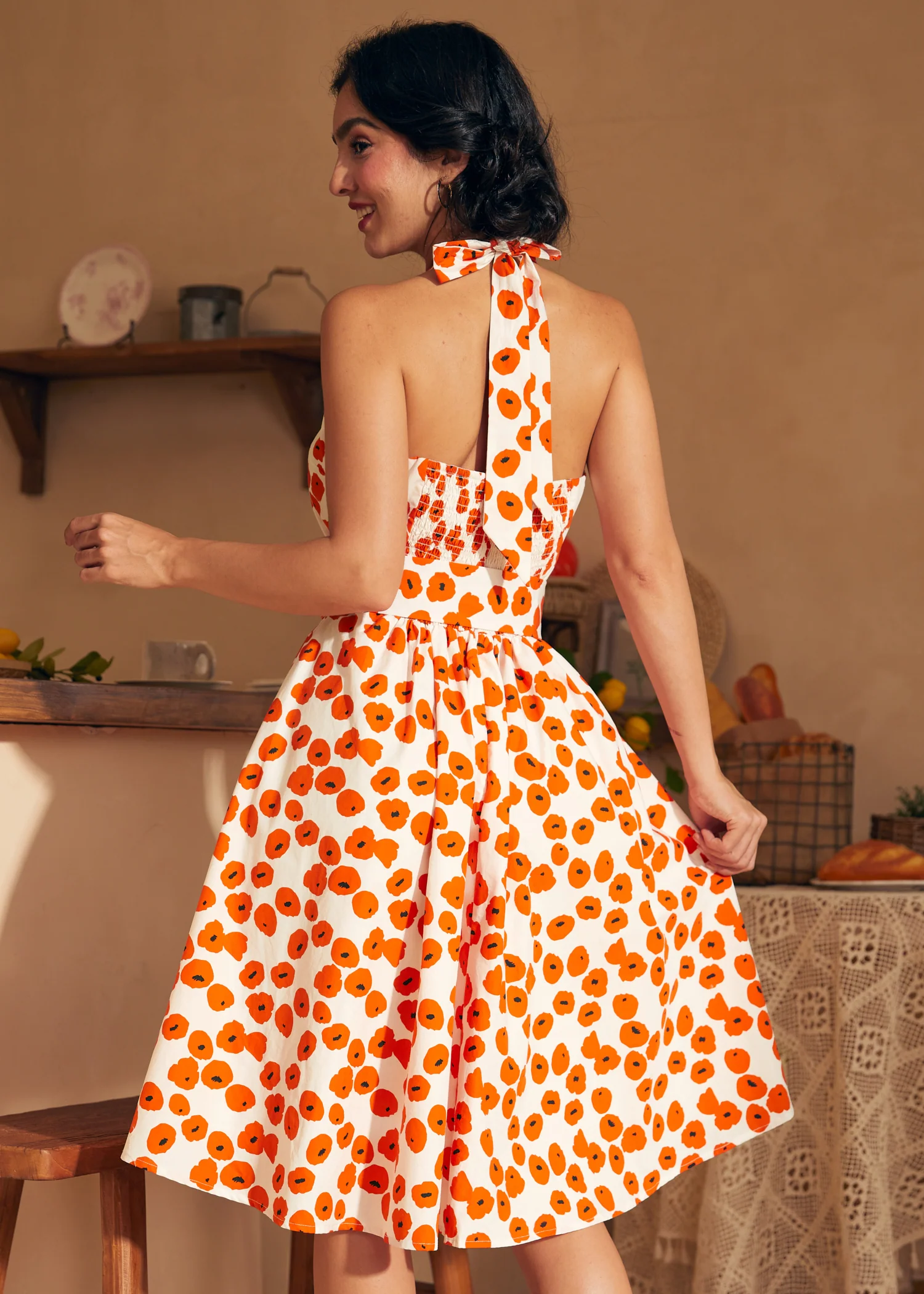 Instant Energy Faux-Wrap Halter Dress - Image 7