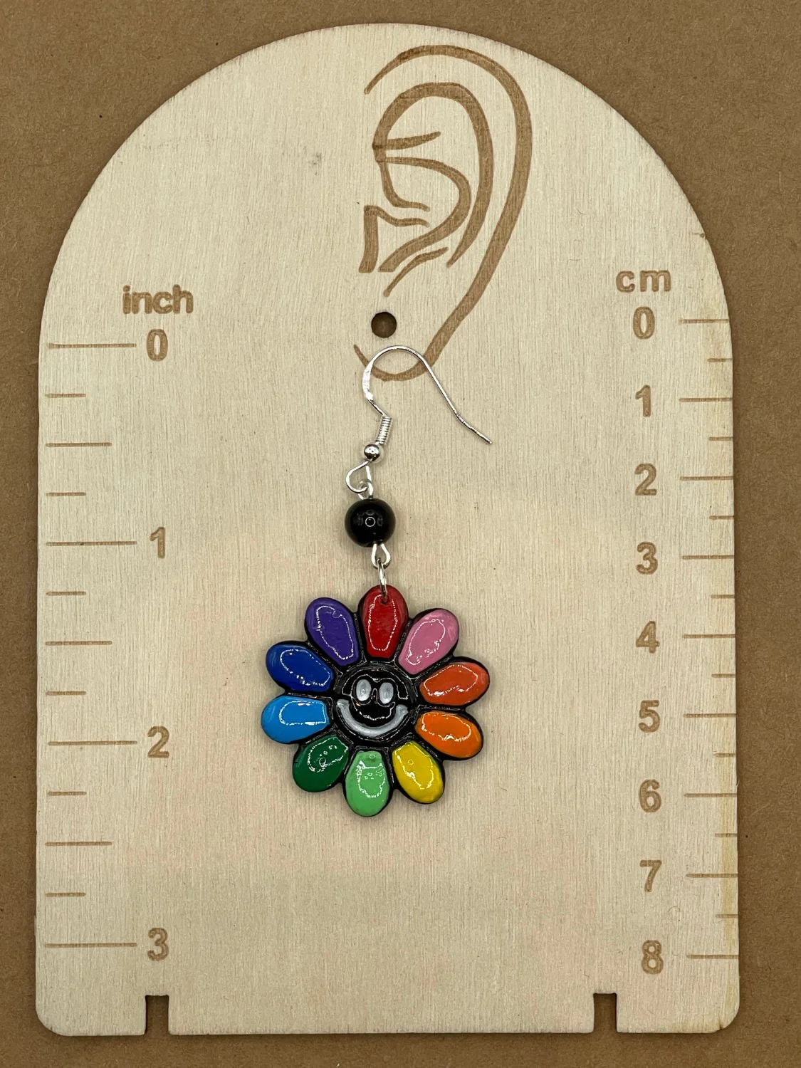 Happy Rainbow Daisy Earrings - Image 2