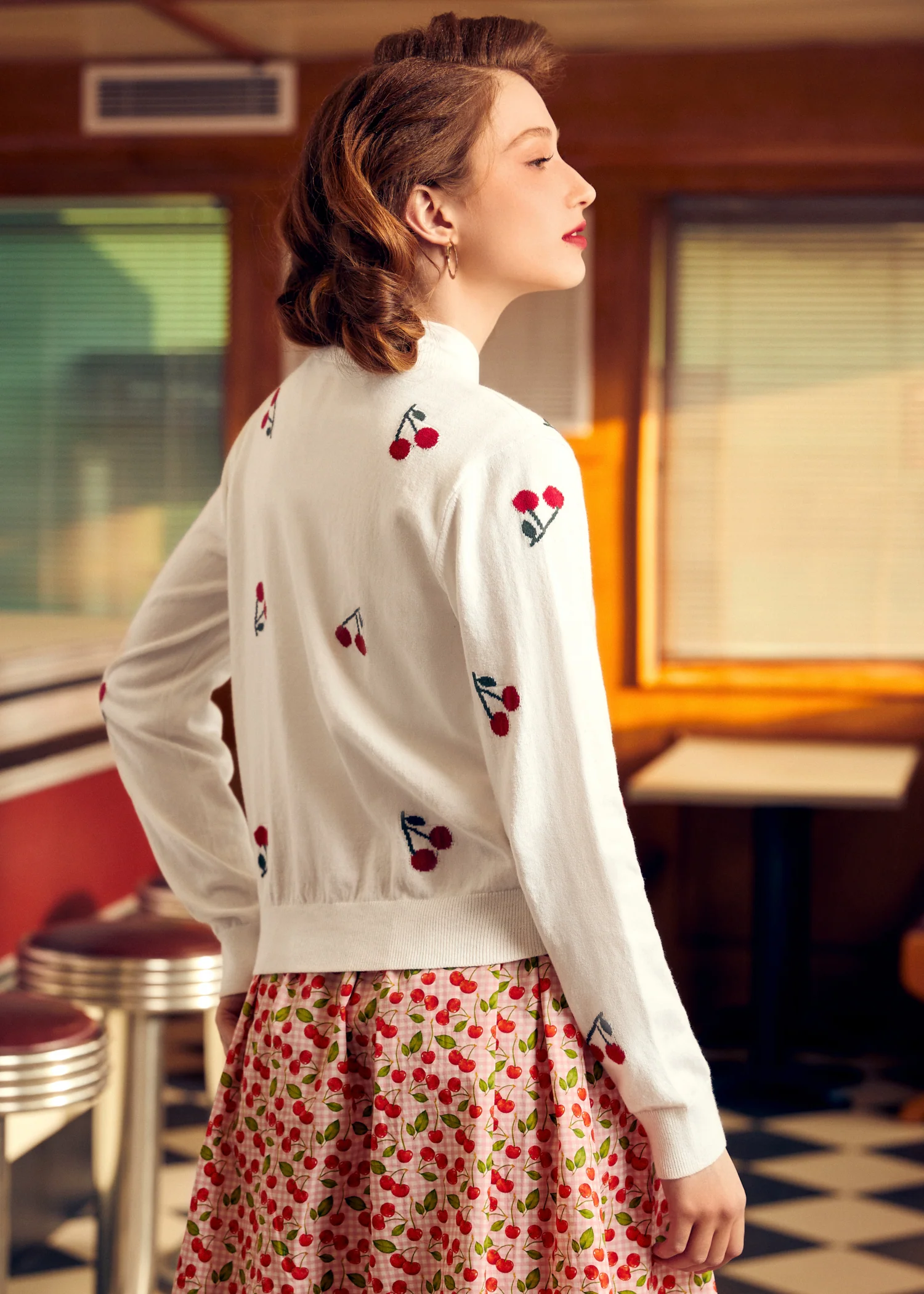 Cherry on Top Crew Neck Cardigan - Image 3
