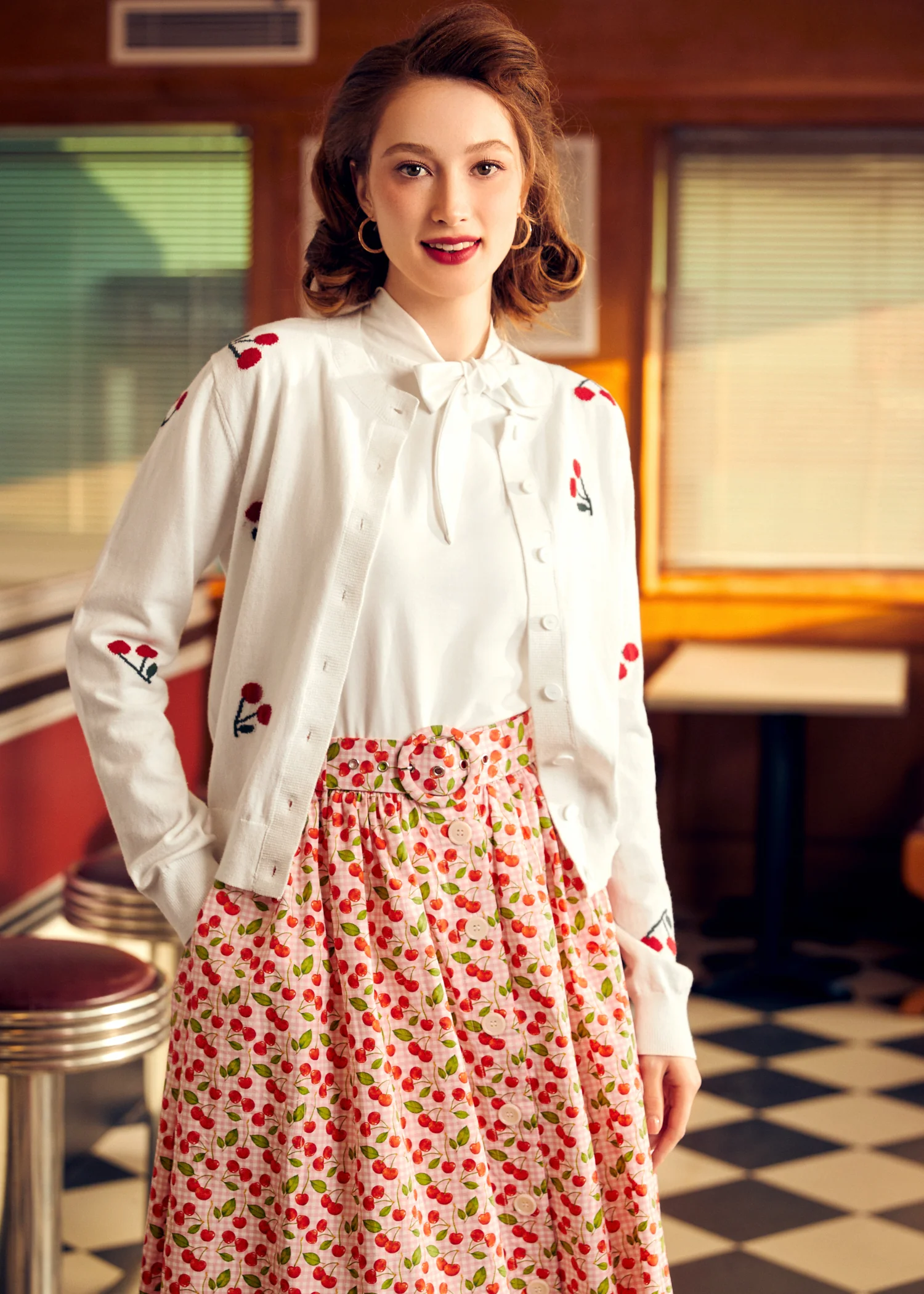 Cherry on Top Crew Neck Cardigan - Image 6