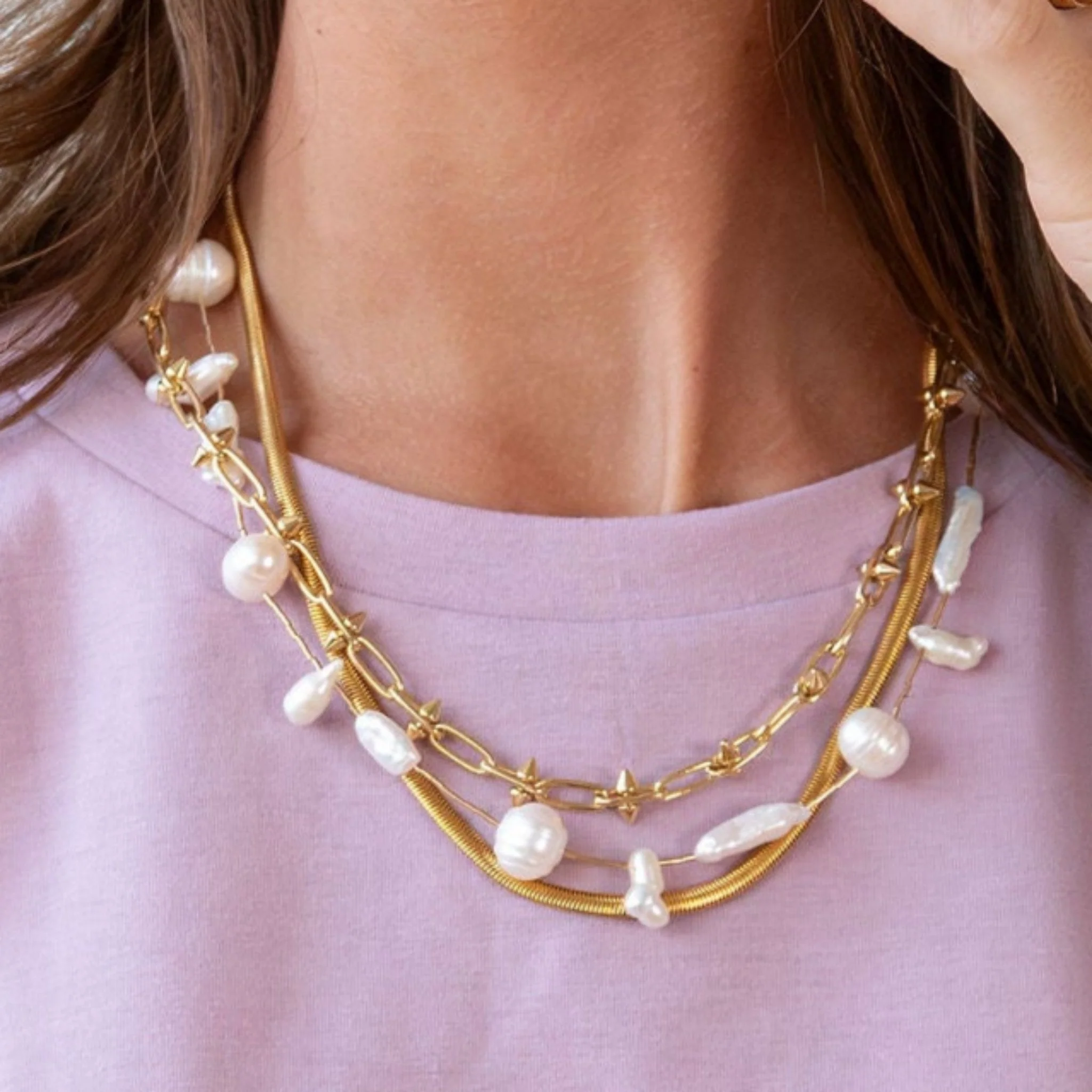 Herringbone Chain Necklace - Image 3