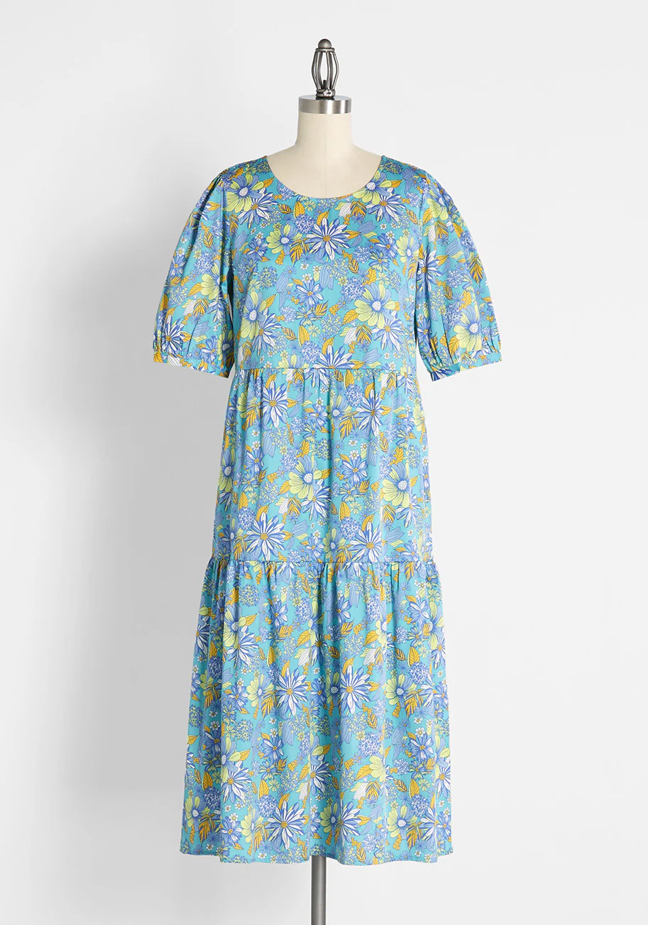 High Tea, High Time Midi Dress (Final Sale)