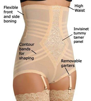 High Waist Panty Girdle with Detachable Garters, Firm Shaping | Style 6109 - Image 2