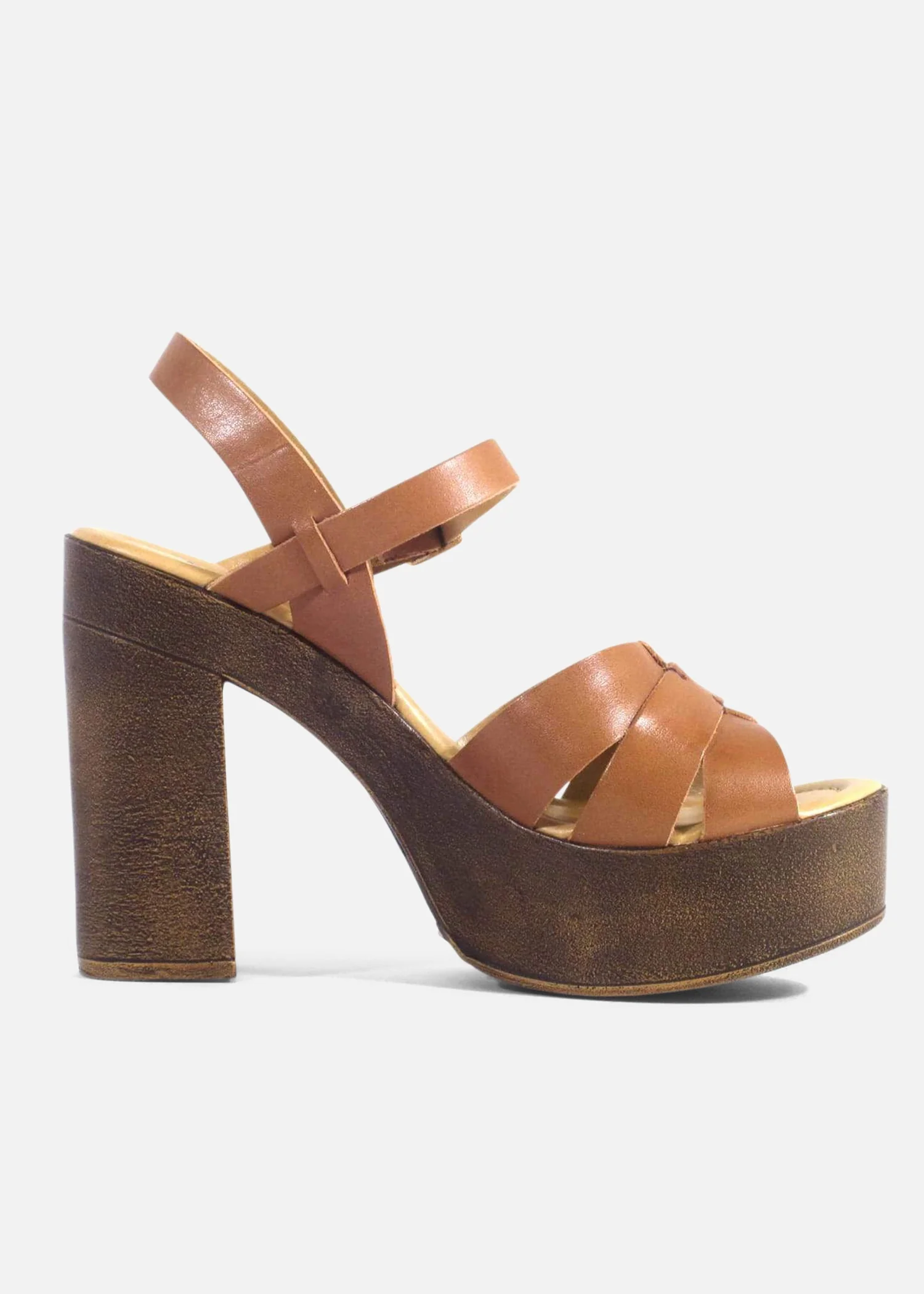 Hollie Wooden Platform Heels - Image 4