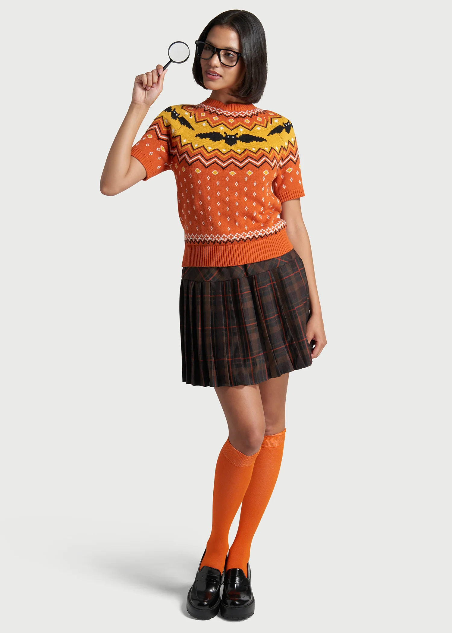 It Be Like 'Bat' Fair Isle Short Sleeve Sweater - Image 8