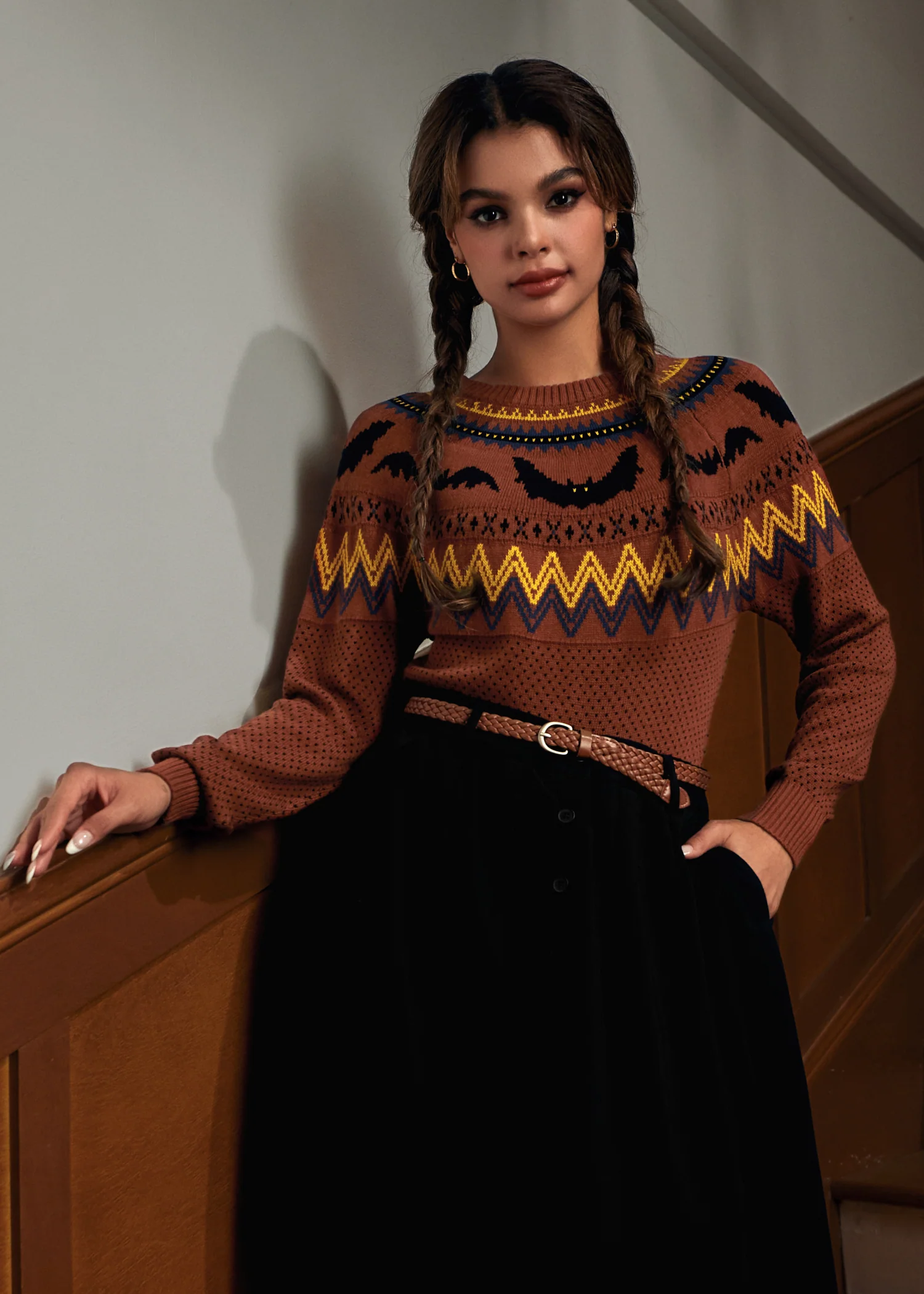 It Be Like 'Bat' Fair Isle Sweater - Image 5