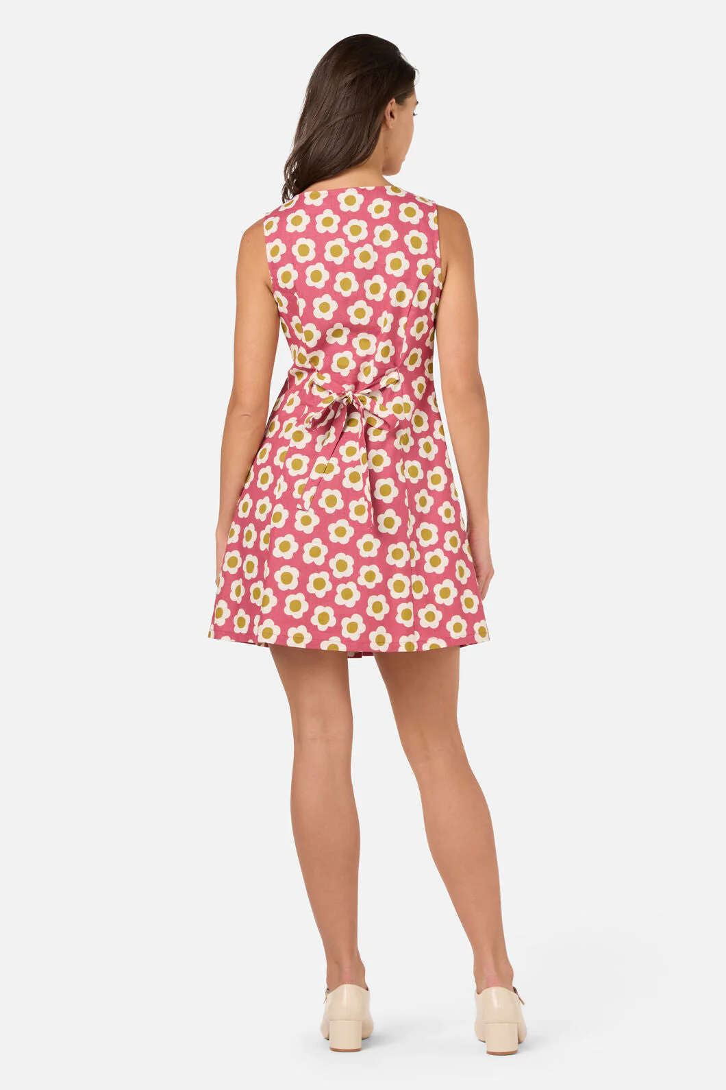 Janie 60'S Button Mini Dress - Image 3