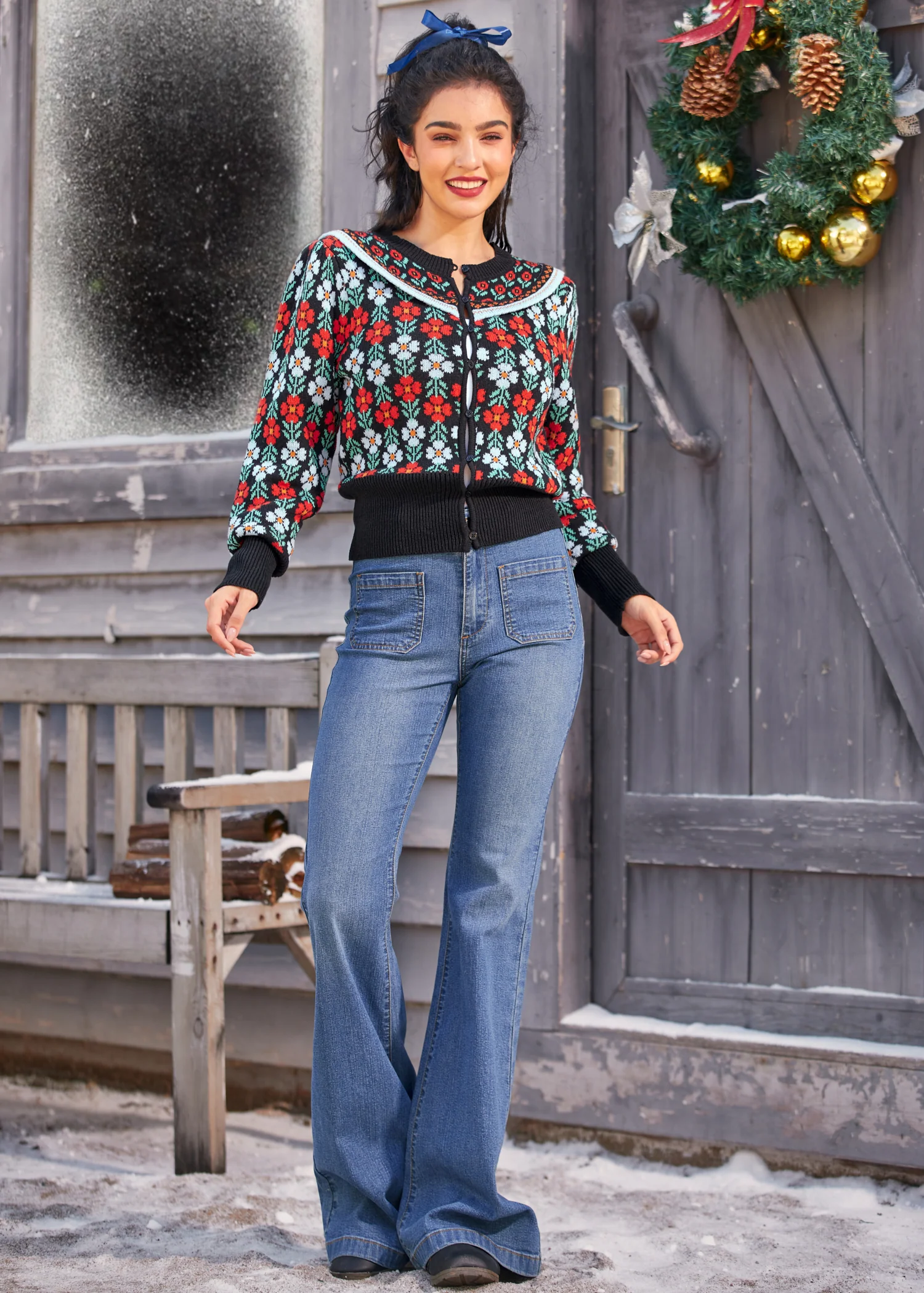 Timeless Tapestry Jacquard Cardigan - Image 2