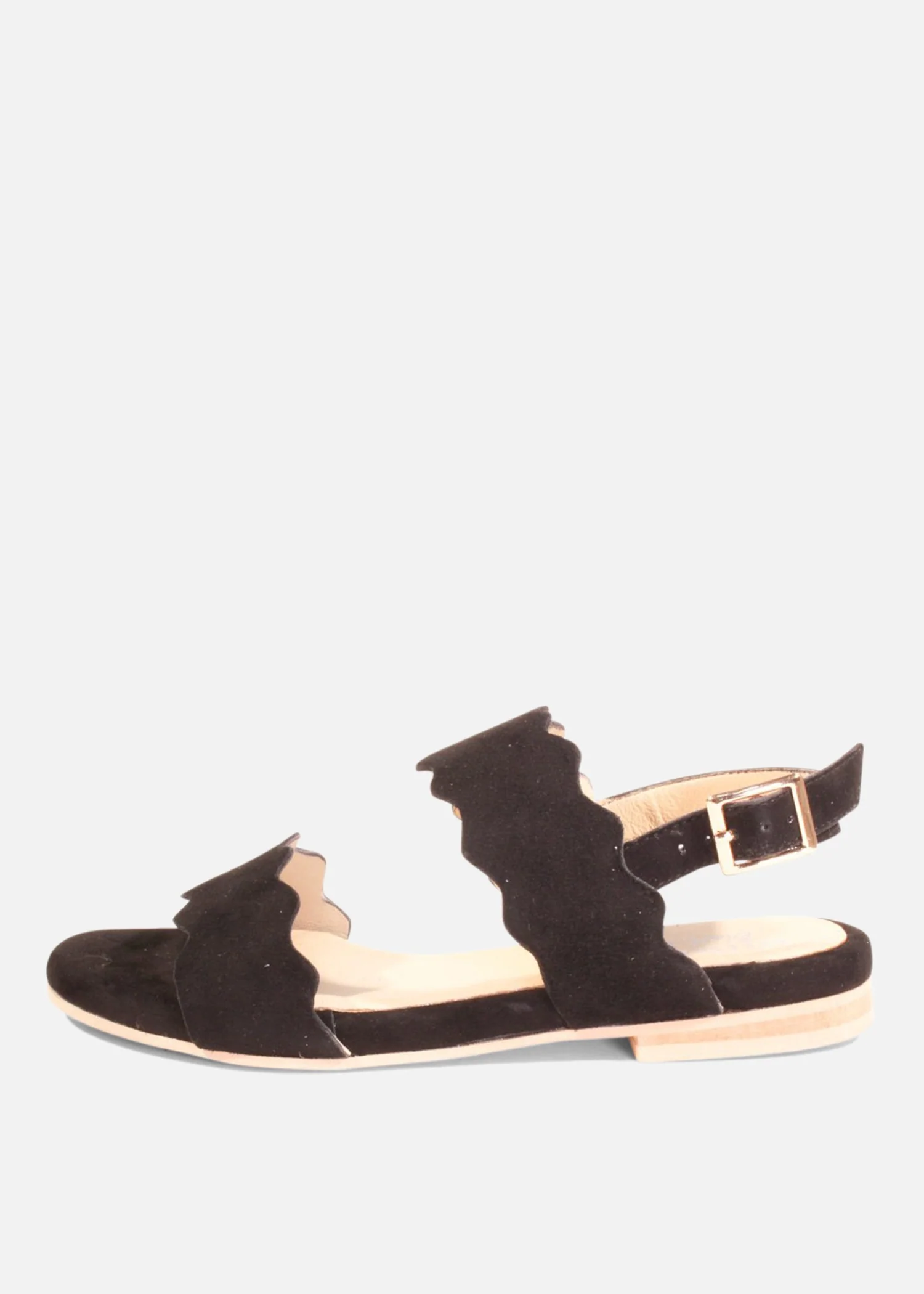 Jarden Suede Scallop Sandals - Image 4