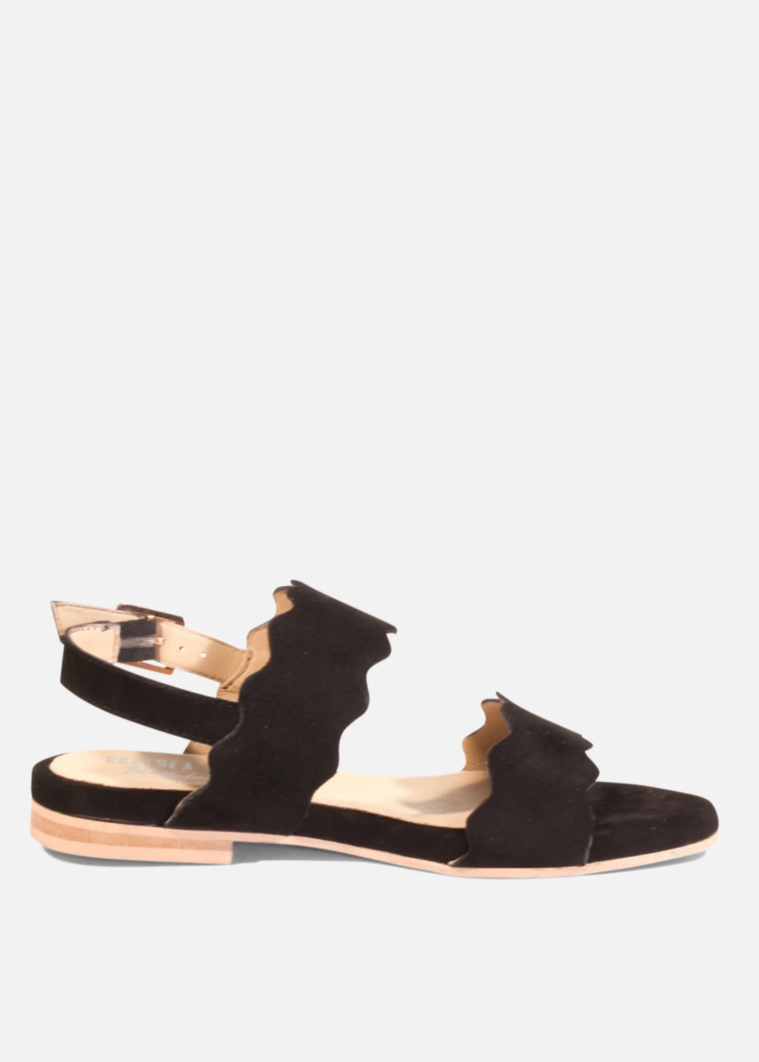 Jarden Suede Scallop Sandals - Image 5