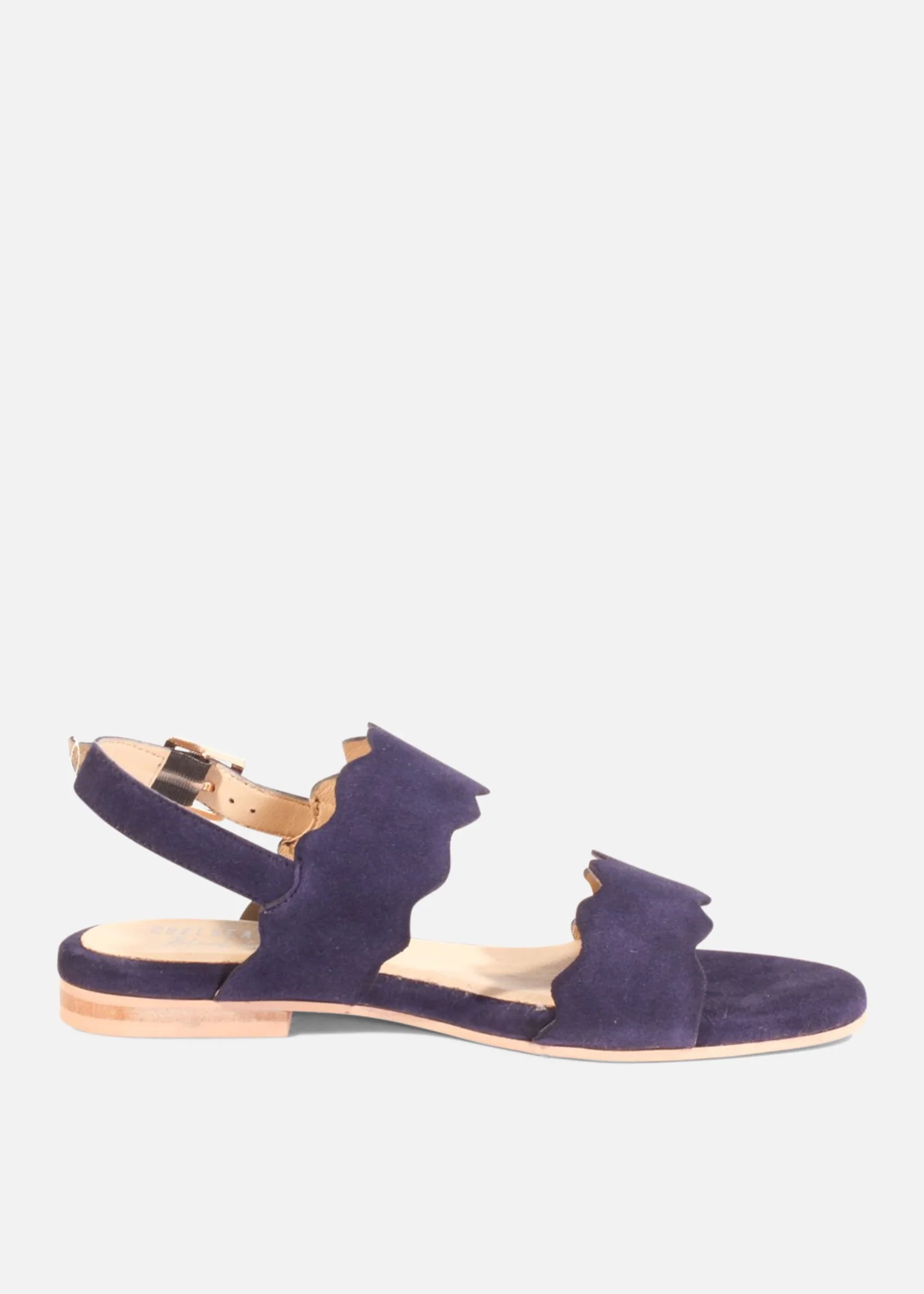 Jarden Suede Scallop Sandals - Image 6